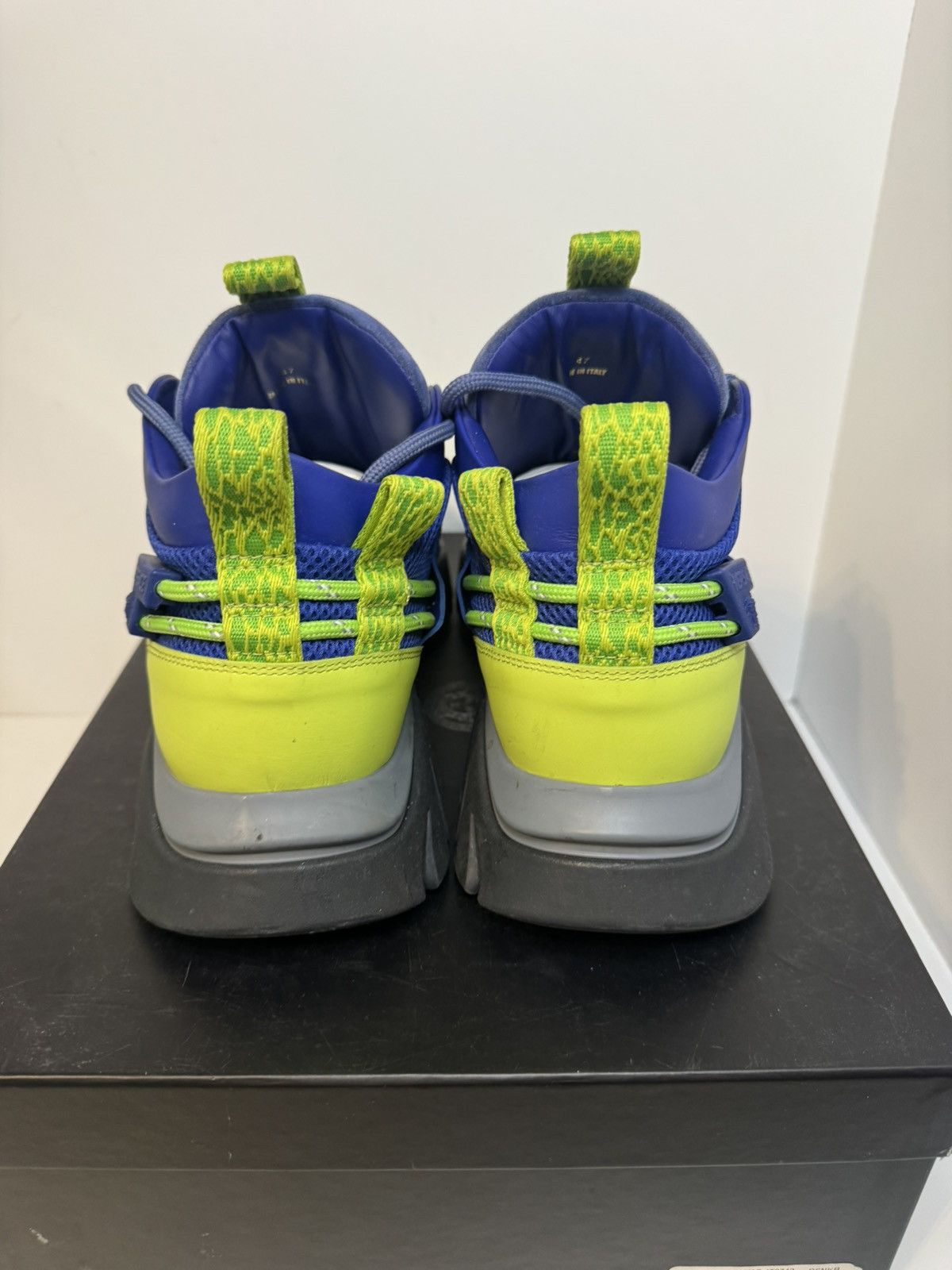 Versace Versace Squalo Blue/green Suede Sneakers Trainer Size US 14 / EU 47 - 4 Thumbnail