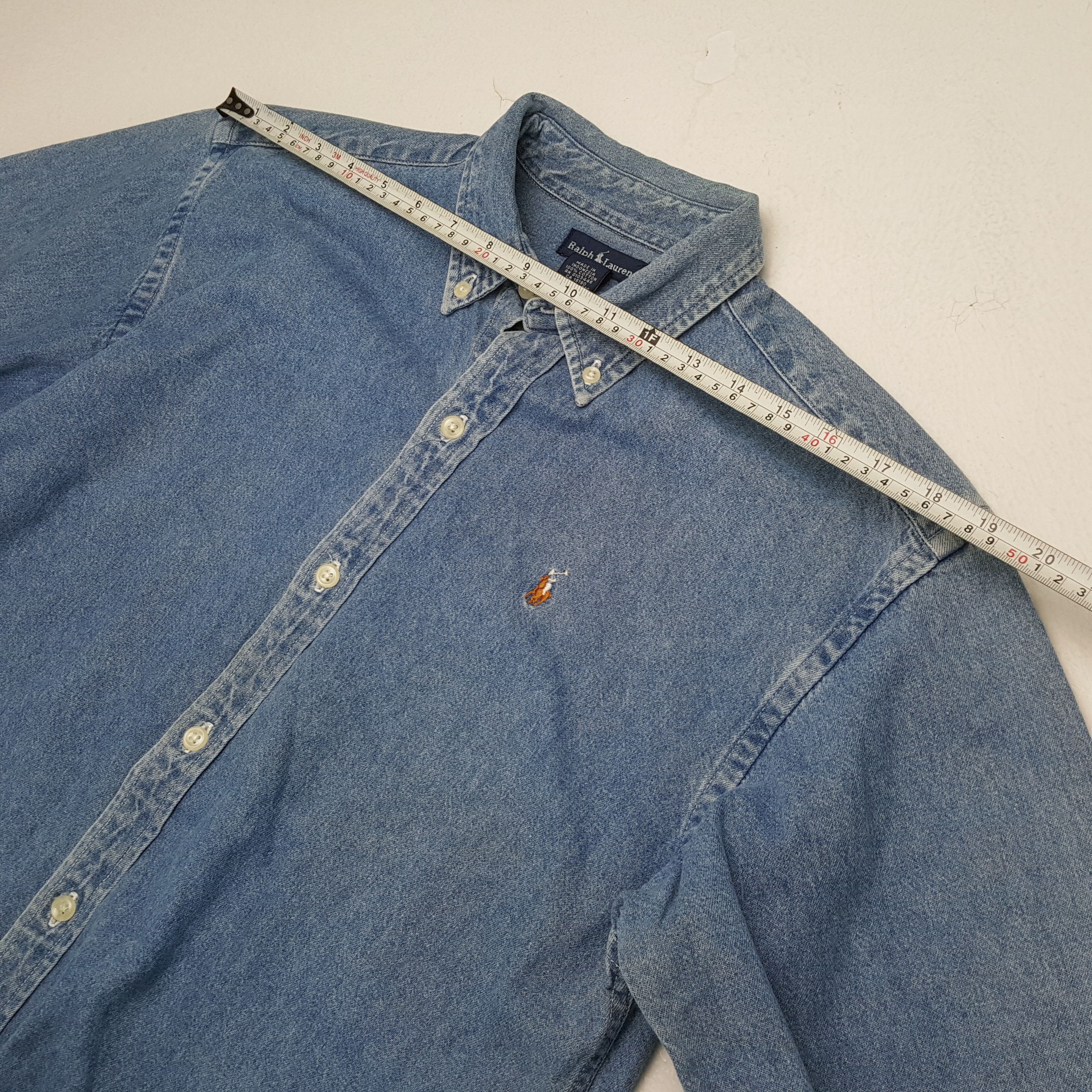 Polo Ralph Lauren × Vintage Vintage POLO by RALPH LAUREN Fashion Brand Denim Shirts Size US M / EU 48-50 / 2 - 4 Thumbnail