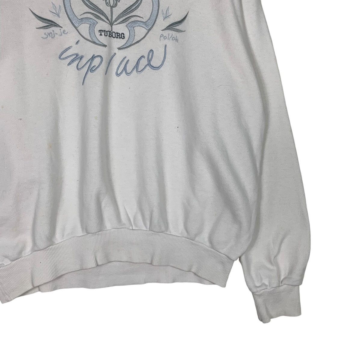 Drink Beer Save Water TUBORG Implace Embroidery Logo Sweatshirt #1258-C57 Size US M / EU 48-50 / 2 - 4 Thumbnail