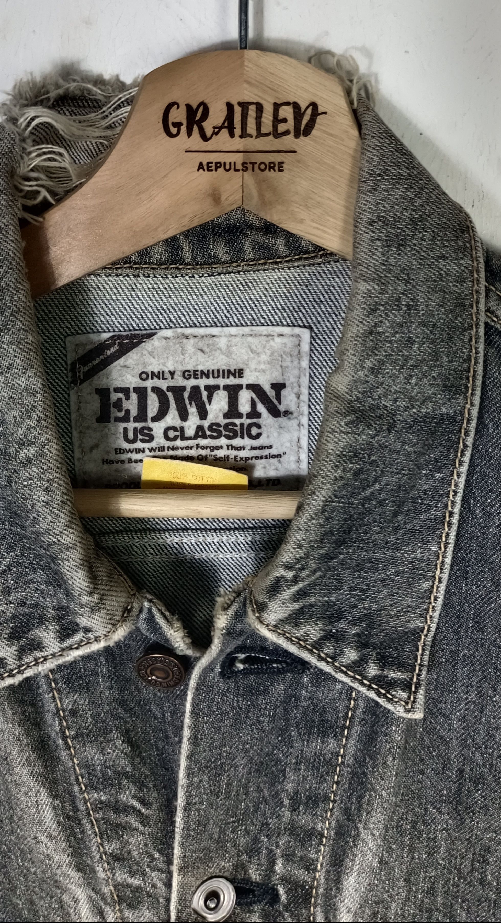Edwin Edwin Us Classic Style A-01J Distressed Denim Jacket Size US L / EU 52-54 / 3 - 8 Thumbnail