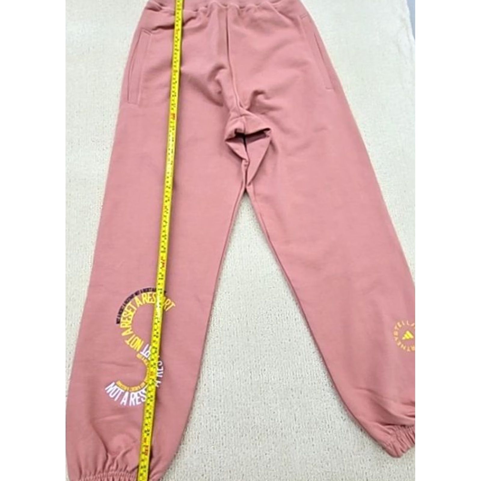 Stella McCartney Adidas By Stella McCartney Women Sweatpants XS Pink Size 26" / US 2 / IT 38 - 6 Thumbnail
