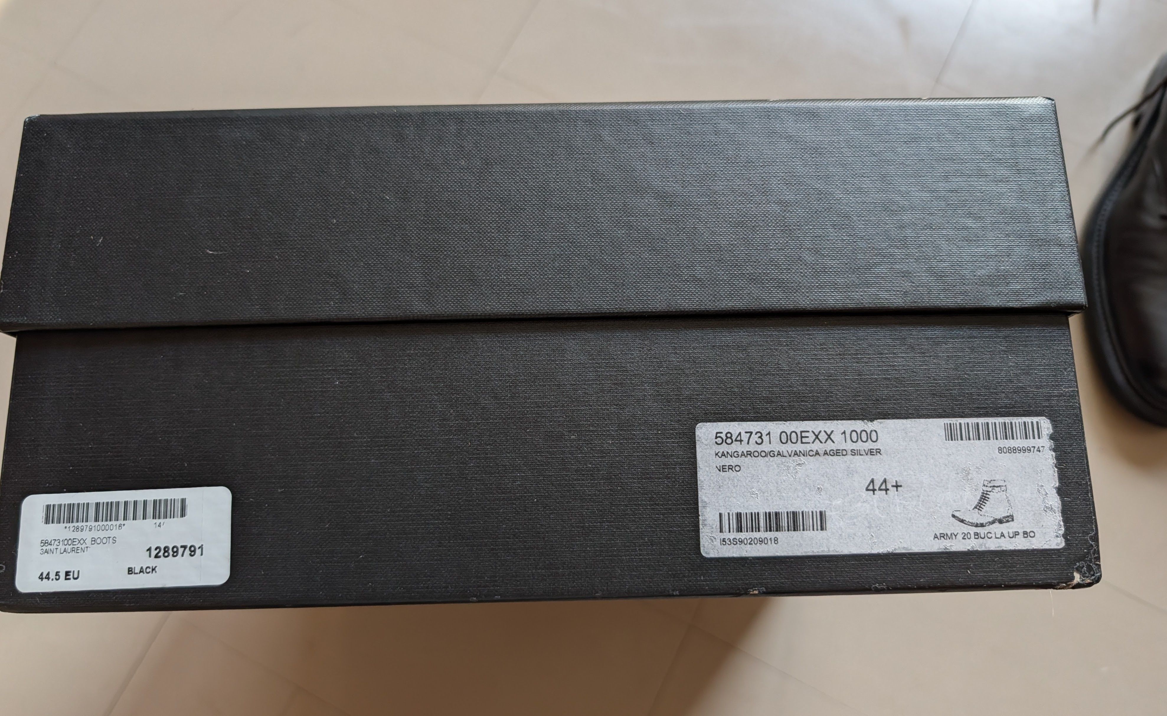 Saint Laurent Paris Black Leather Army Boots Size US 11.5 / EU 44-45 - 14 Thumbnail