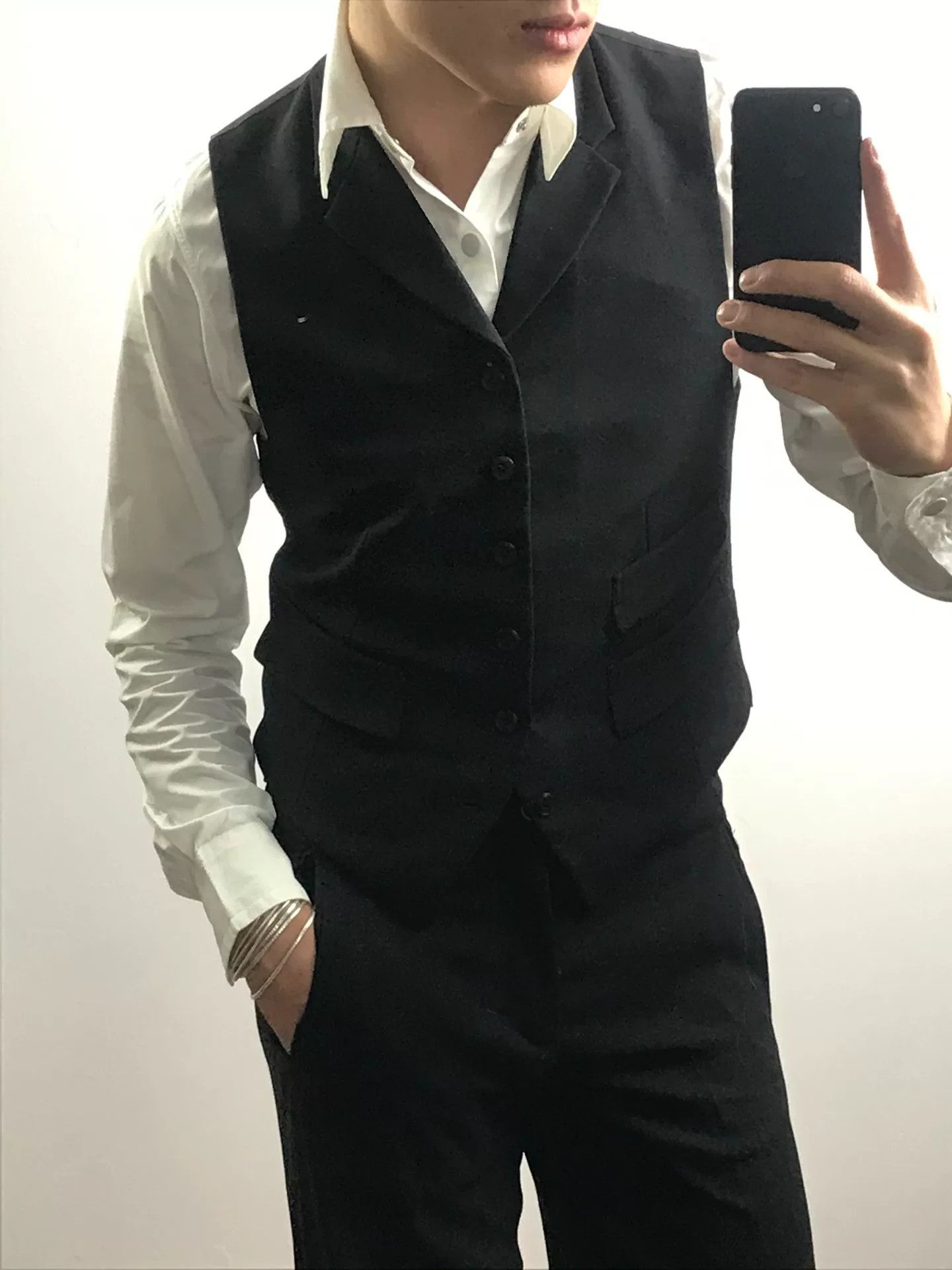 Jean Paul Gaultier Jean Paul Gaultier Formal Collared Vest Size US M / EU 48-50 / 2 - 1 Thumbnail