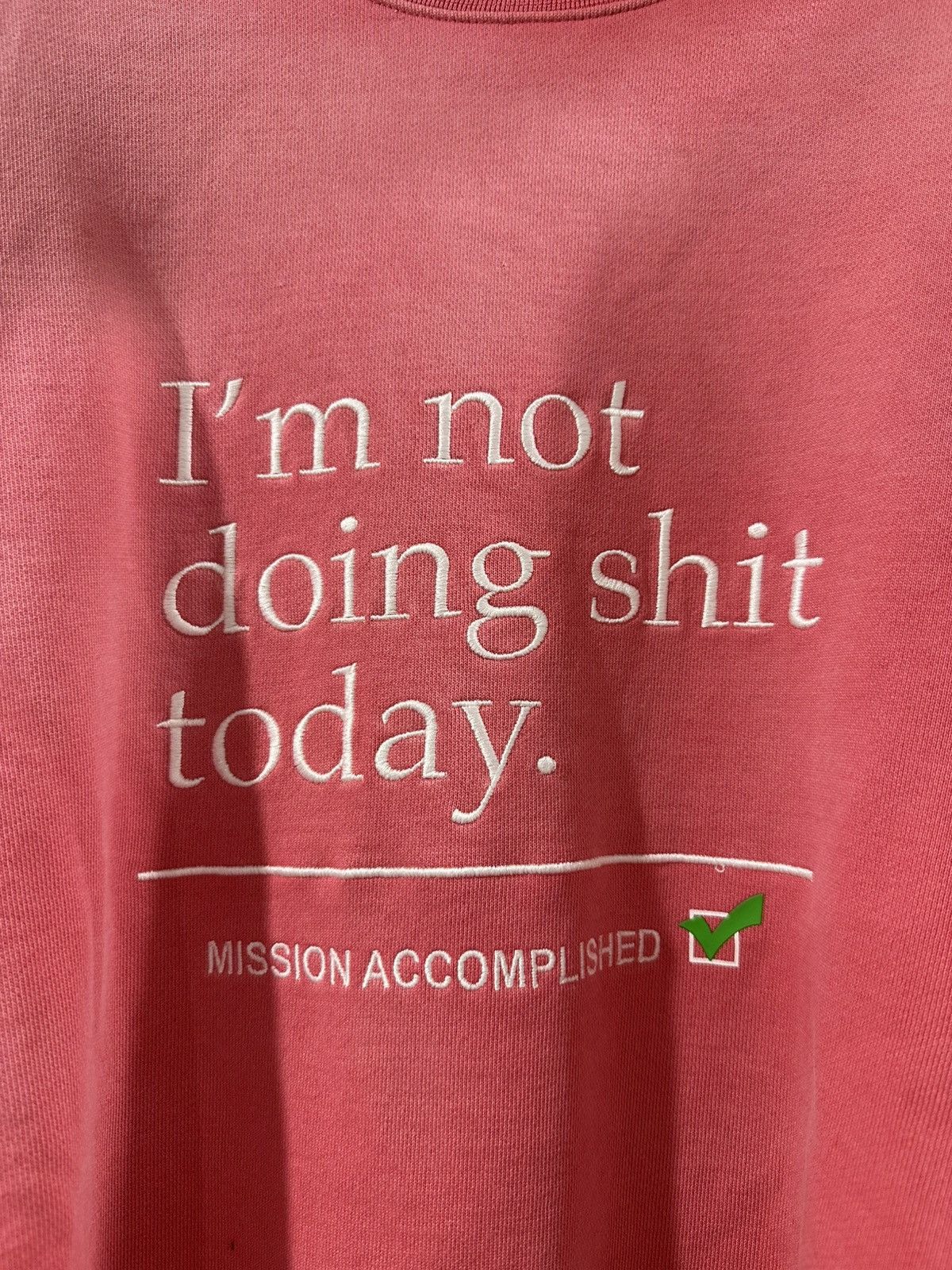 Vetements Vetements Iam not doing shit today sweatshirt pink Size US S / EU 44-46 / 1 - 2 Thumbnail