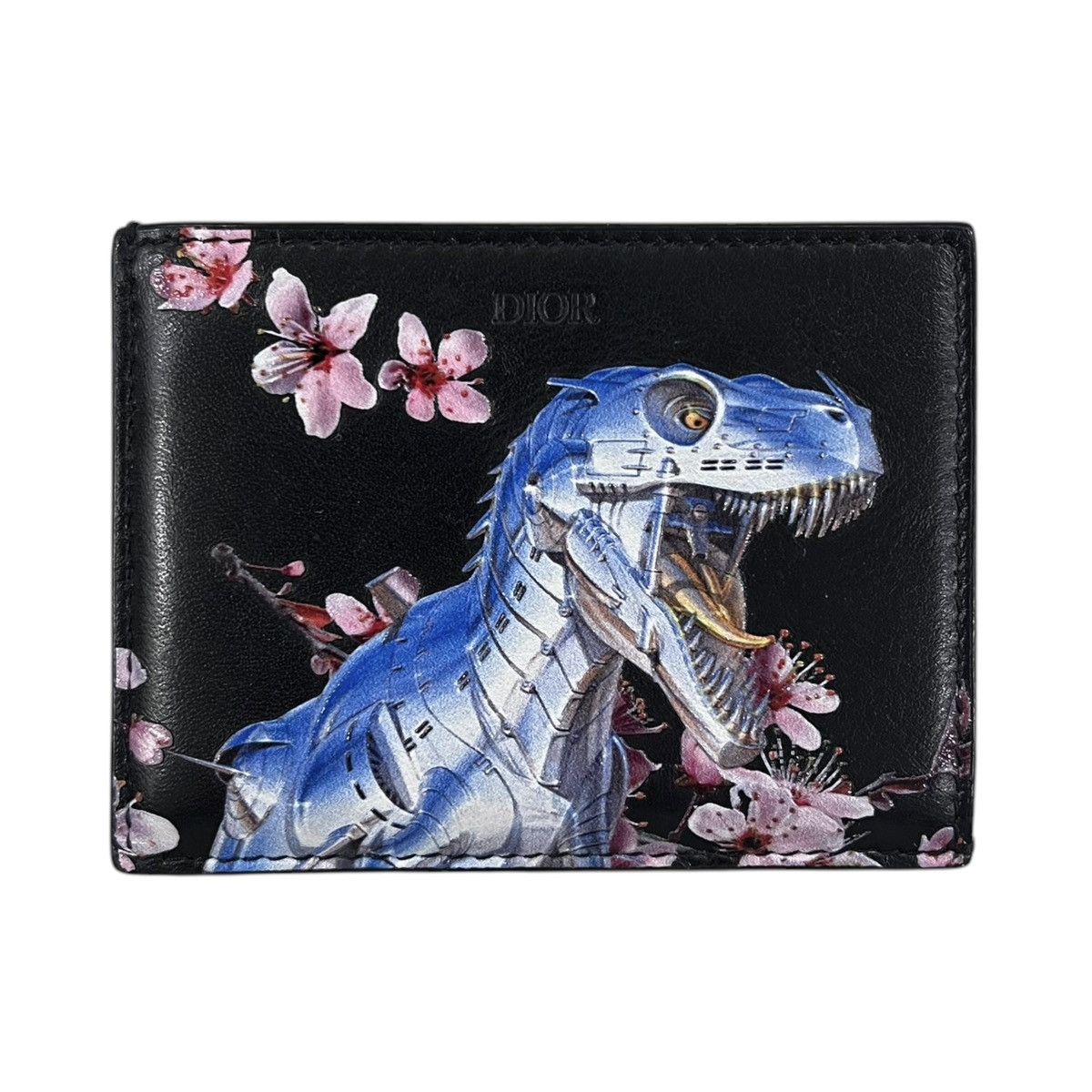 Dior x Sorayama Calfskin Dinosaur Card Holder Wallet
