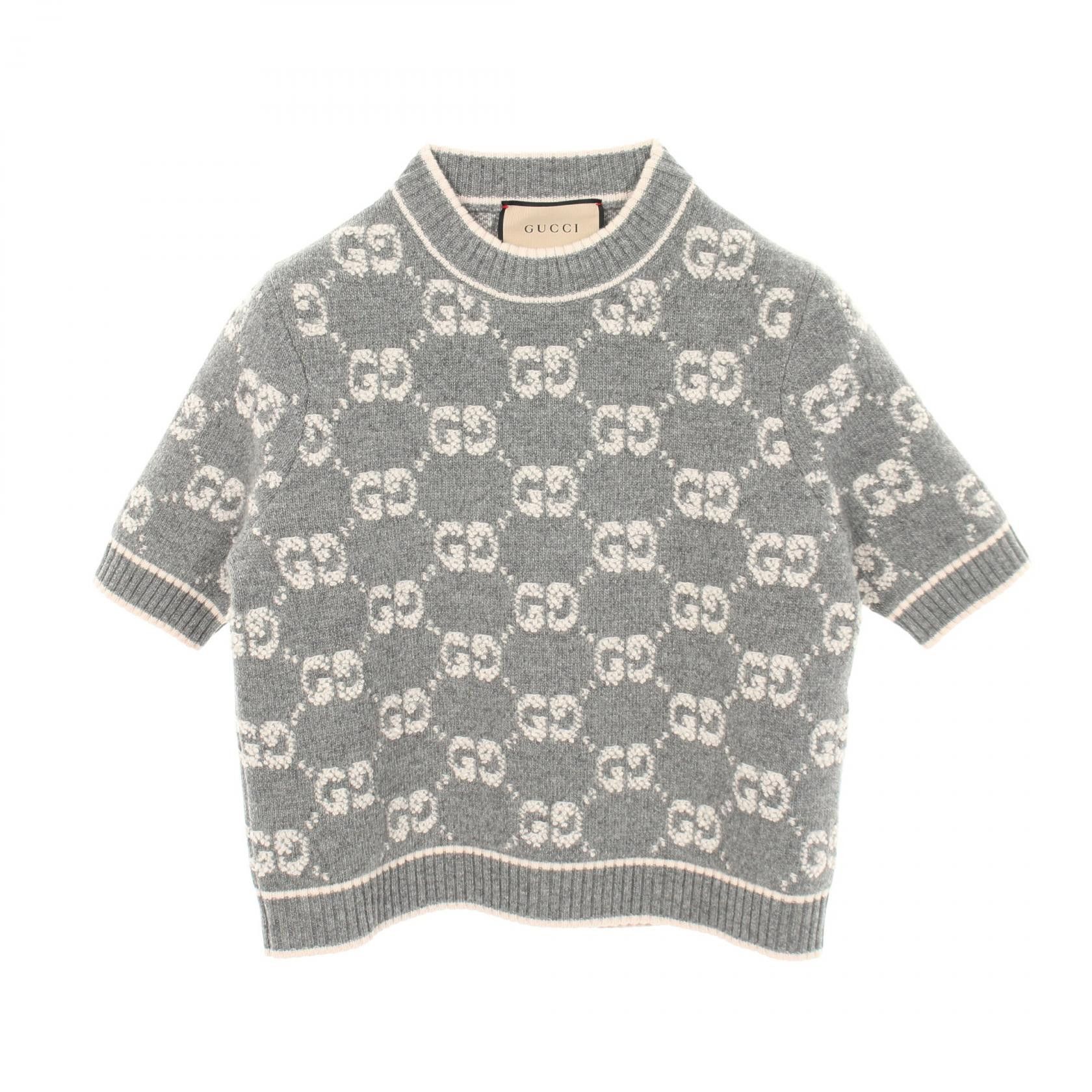 Gucci Gucci Gucci GG Boucle Wool Jacquard Knit Top Textile Tops 770059 DUTY FREE for USA Size ONE SIZE - 1 Thumbnail
