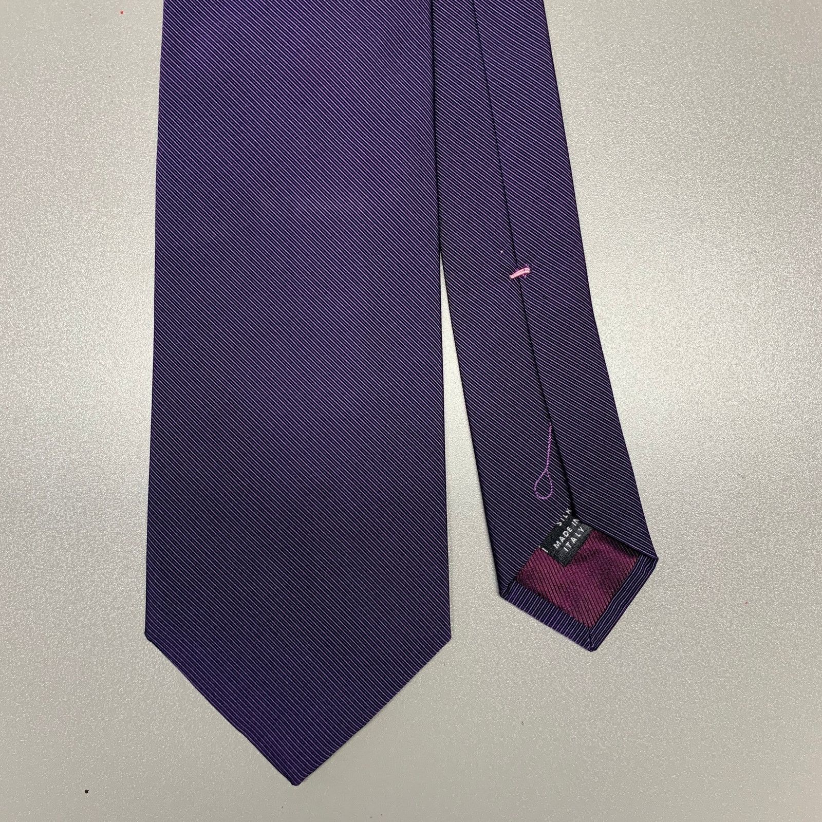 Other BORRELLI Navy Red Diagonal Stripe Silk Tie Size ONE SIZE - 1 Thumbnail