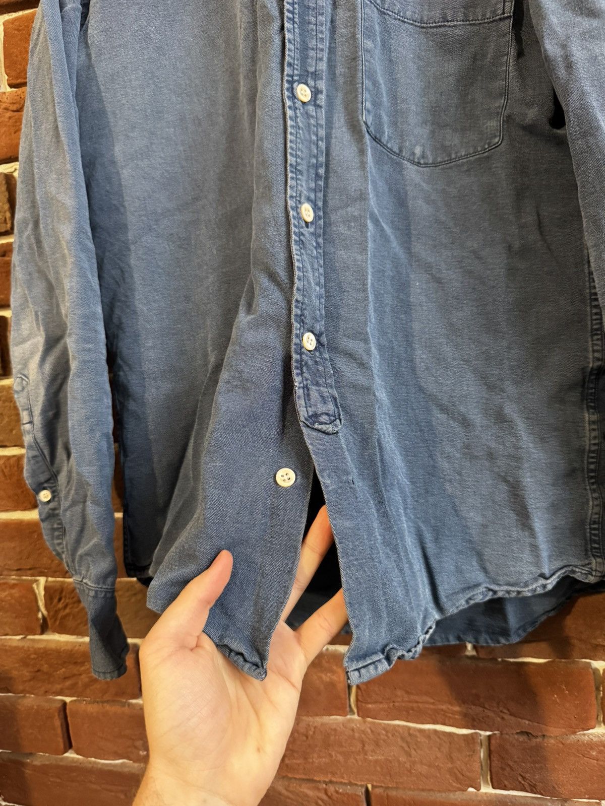 Our Legacy Rare Vintage Our Legacy Indigo Button Up Shirt Shirting Size US S / EU 44-46 / 1 - 3 Thumbnail