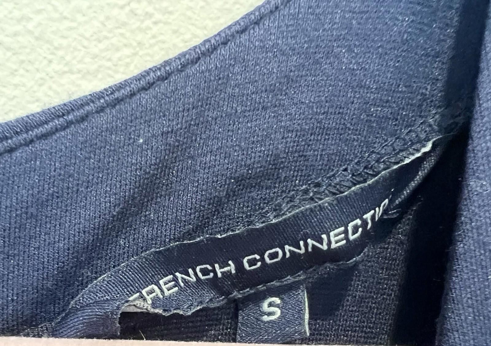 French Connection French Connection Navy SemiFlared Dress Ruched Sleeves Small Size S / US 4 / IT 40 - 3 Thumbnail