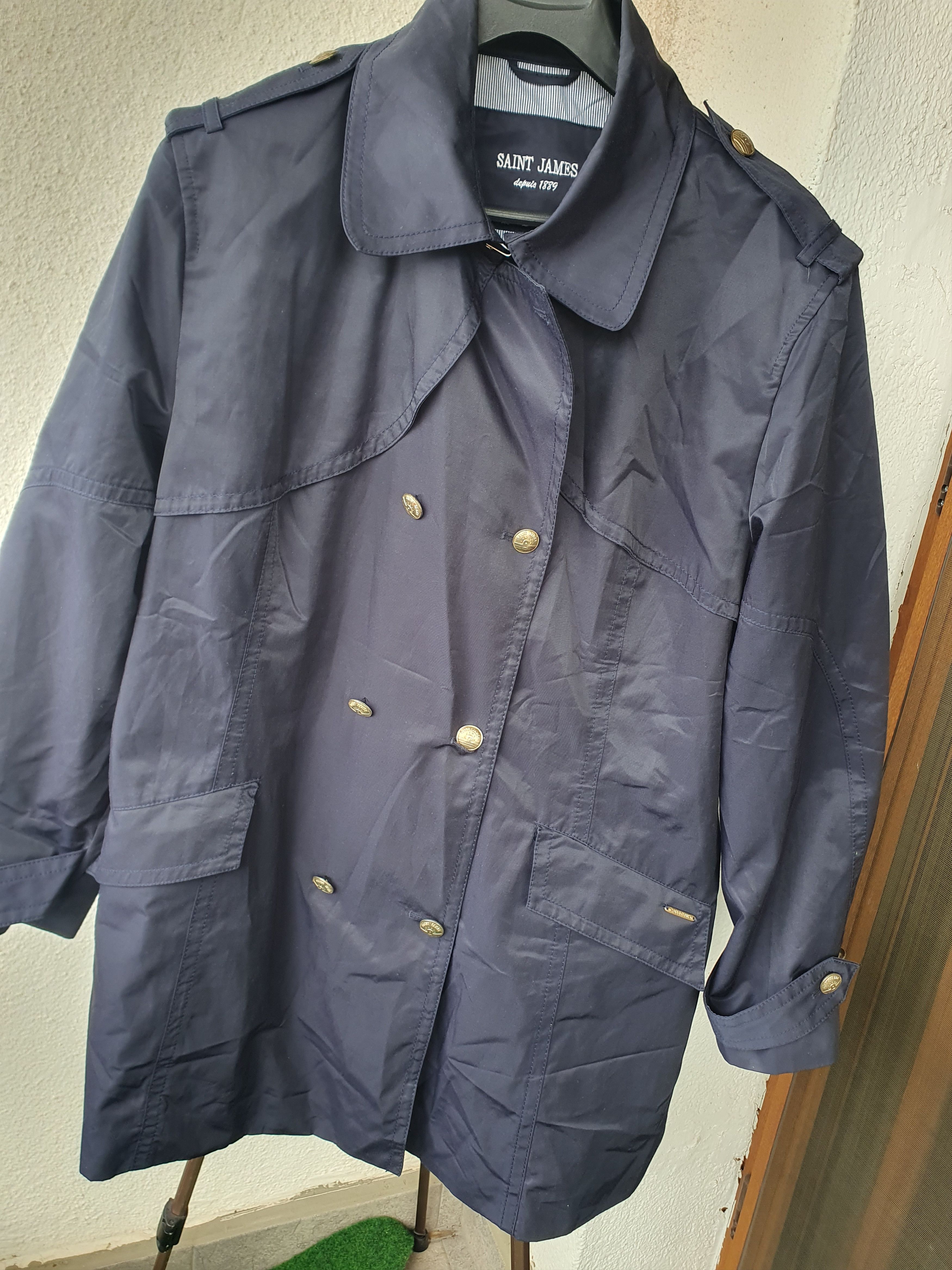 Saint James Saint James Double-Breasted Unisex Trench Coat sz L? Size US L / EU 52-54 / 3 - 3 Thumbnail