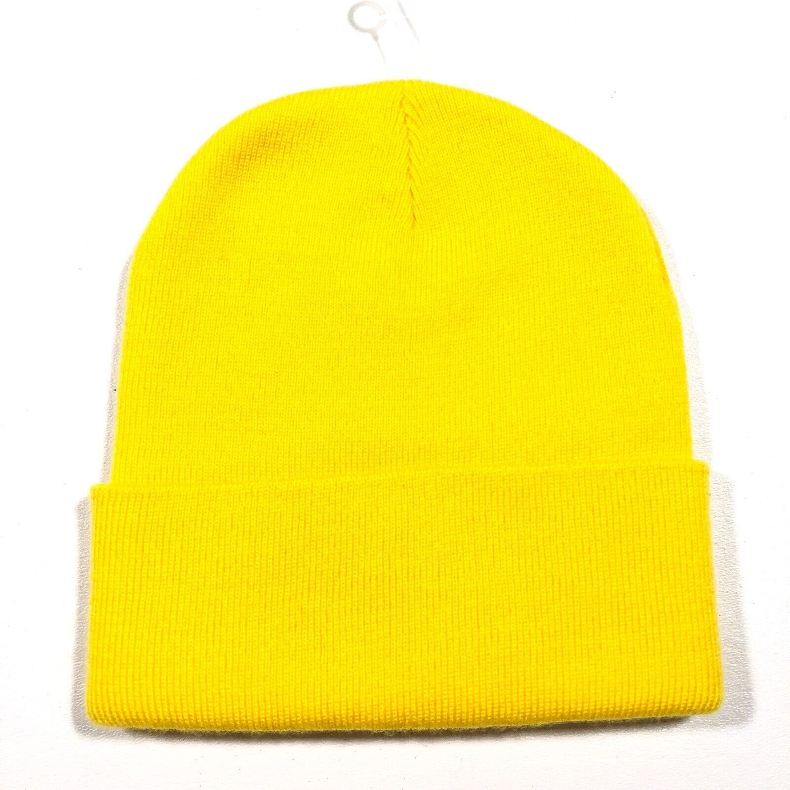 Supreme New FW14 Supreme Script Leather Patch Beanie Yellow Rare H1 Size ONE SIZE - 3 Thumbnail