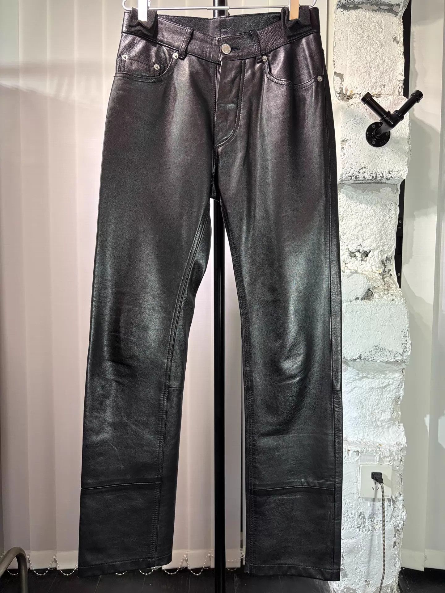 Helmut Lang Helmut Lang 1999 AW RTW Leather Pants Size 28 Size US 28 / EU 44 - 1 Thumbnail