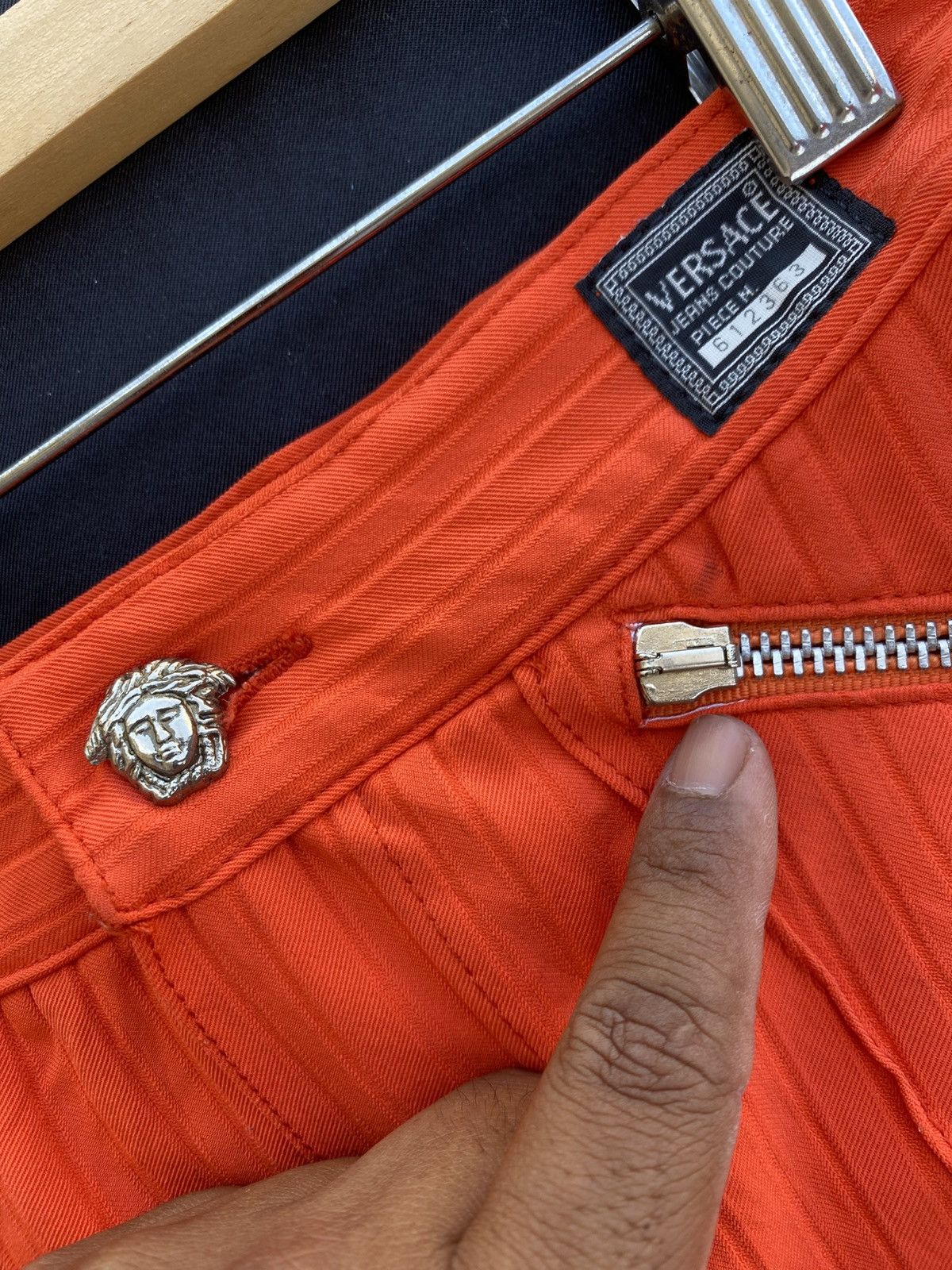 Versace Rare Vintage Versace Orange Mini Skirt Size 23" - 16 Thumbnail