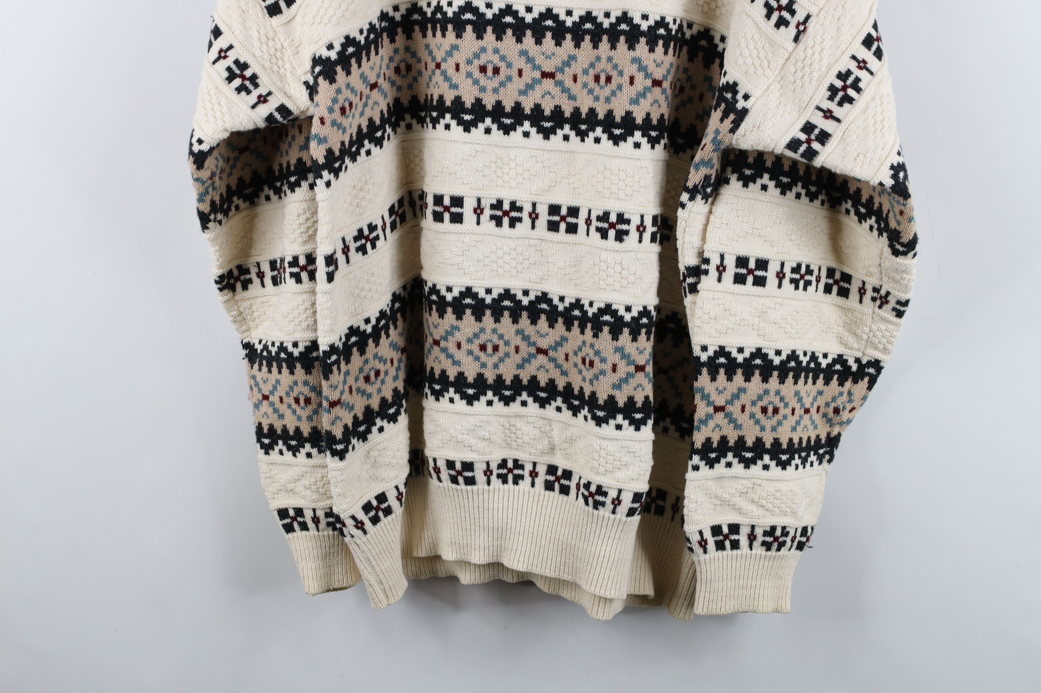 Vintage Vintage 90s Streetwear Cotton Fair Isle Knit Sweater USA Size US L / EU 52-54 / 3 - 11 Thumbnail
