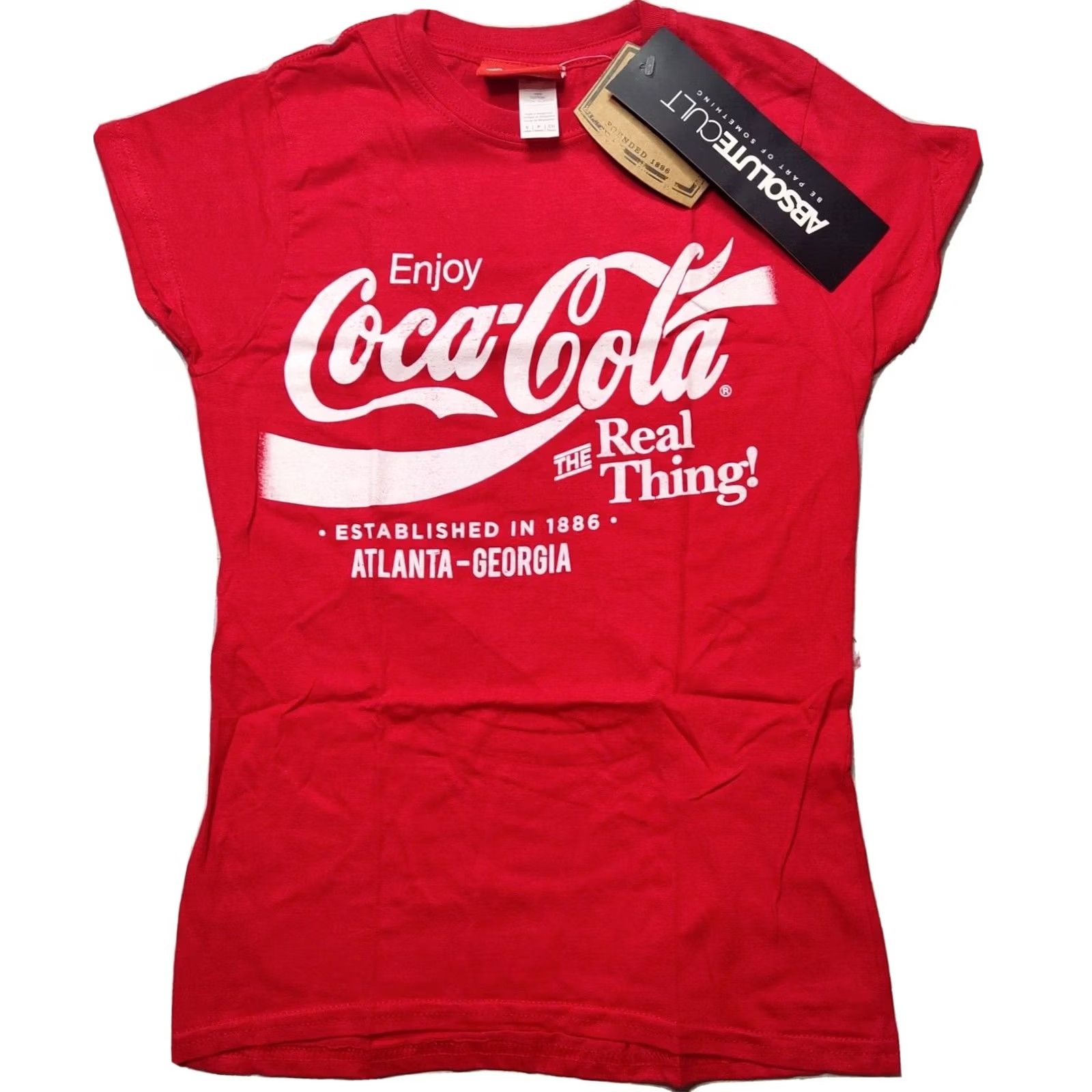 Vintage VINTAGE COCA-COLA ABSOLUTE CULT T-Shirt WOMEN Red S/Small Cotton Logo Short Sleeve Crew Neck 100% Cotton Size S / US 4 / IT 40 - 2 Thumbnail