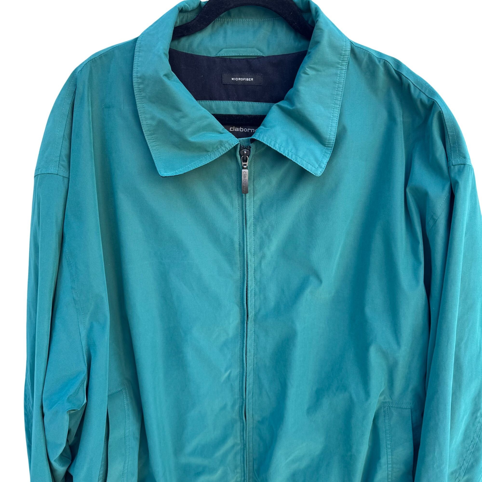 Liz Claiborne Claiborne Vintage 90s Mens 3X Teal Lightweight Microfiber Fu Size US XXL / EU 58 / 5 - 3 Thumbnail