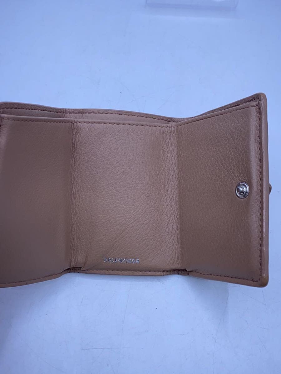 Balenciaga Balenciaga Leather Tri-Fold Wallet Beige Size ONE SIZE - 4 Thumbnail