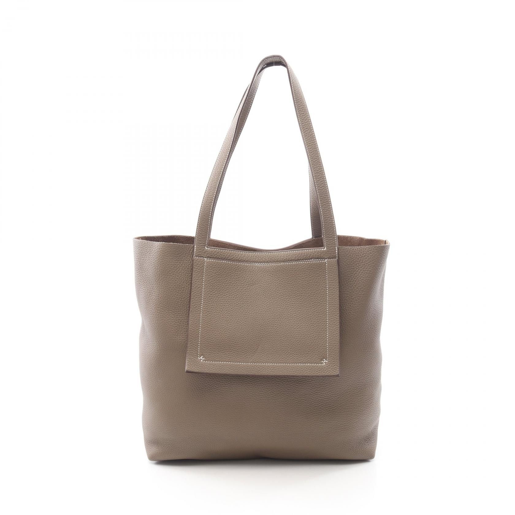 Hermes Hermes Hermes Cabas Sellier46 Calf Leather Tote Bag Leather Tote Bag W DUTY FREE for USA Size ONE SIZE - 1 Thumbnail