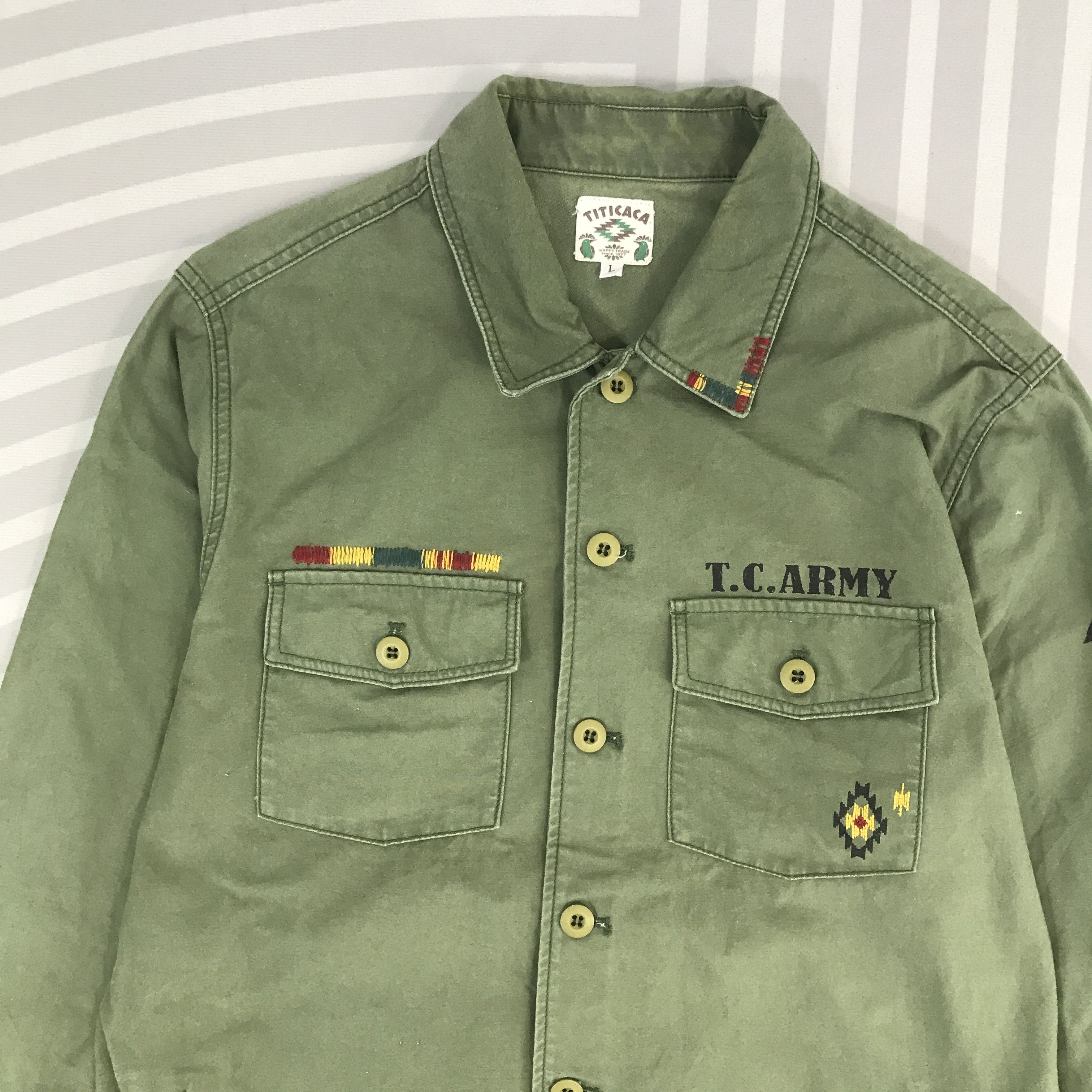 Japanese Brand × Vintage Vintage T.C Army Titicaca design Og107 Jacket Size US L / EU 52-54 / 3 - 2 Thumbnail