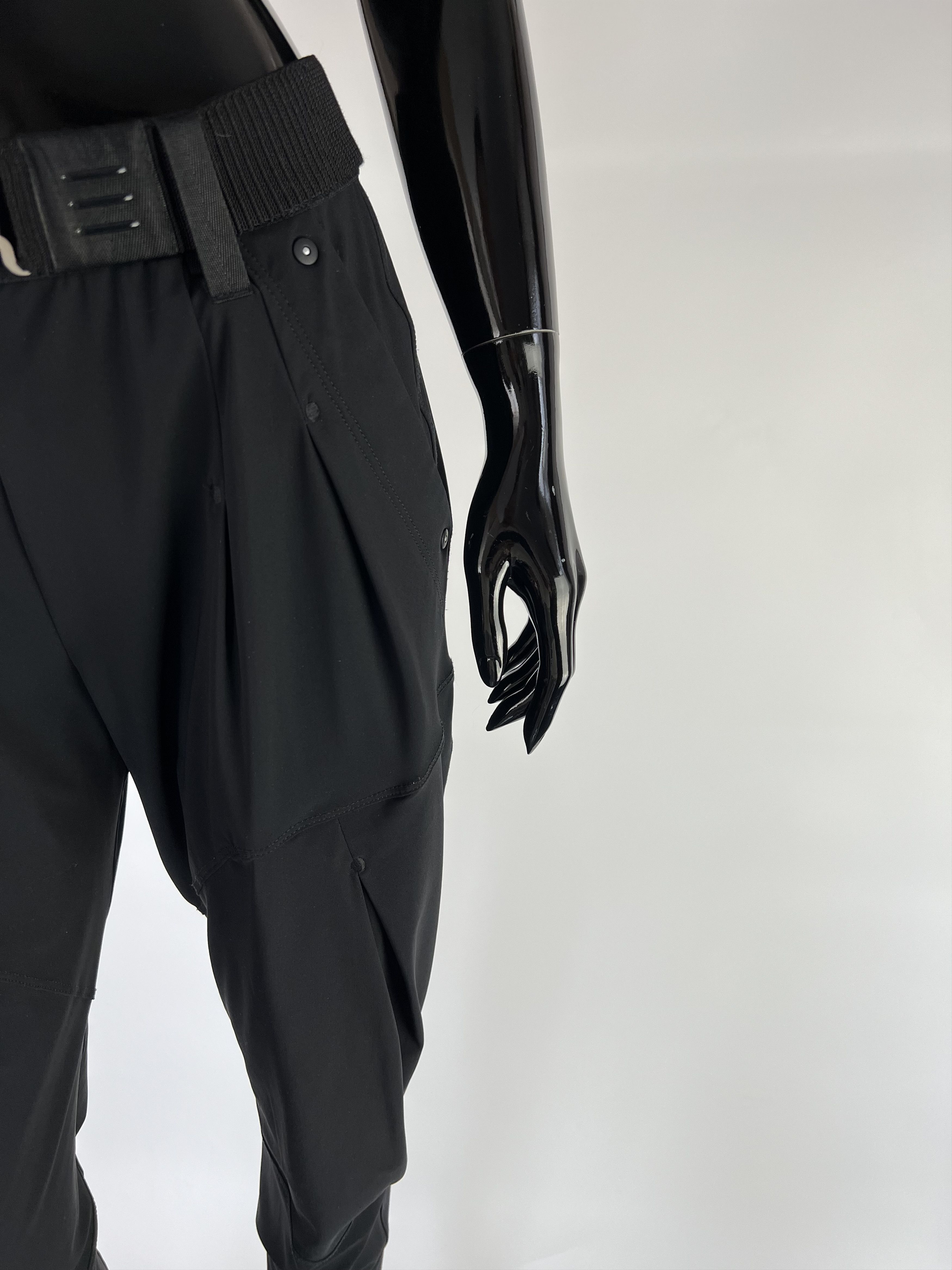 Other High Tech Women's Black Belted Pants Size US8 IT44 Size 30" / US 8 / IT 44 - 6 Thumbnail