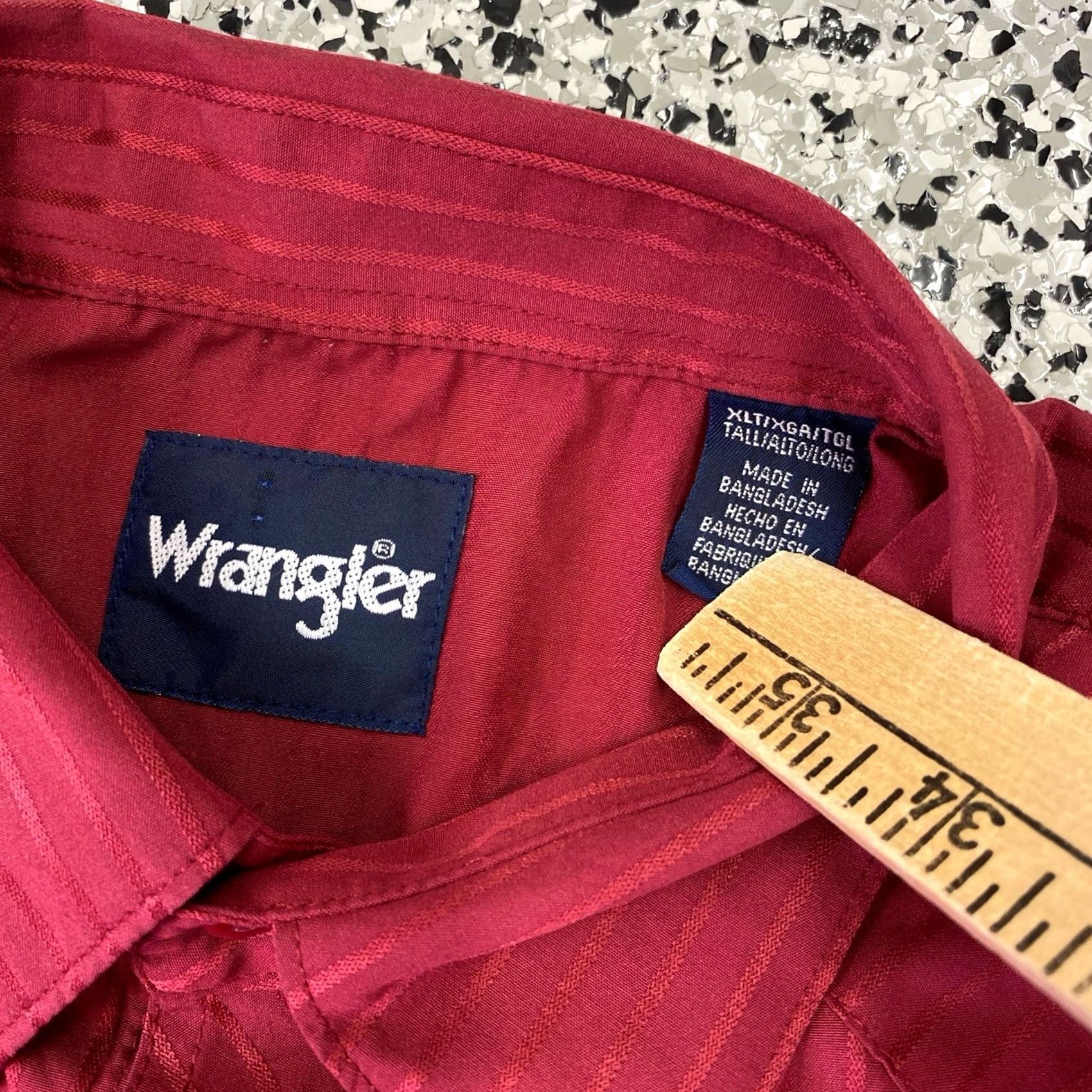 Wrangler VINTAGE Wrangler Pearl Snap Shirt Long Sleeve Mens XL Tall Red Check Western Rodeo VTG Snap Button-Up Size US XL / EU 56 / 4 - 4 Thumbnail