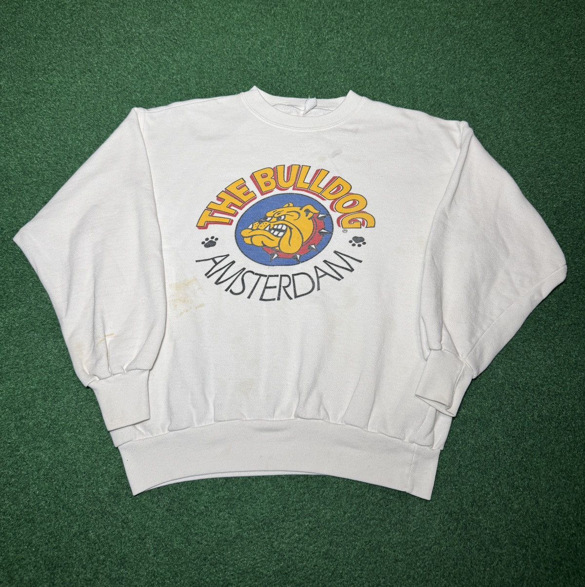 Vintage The Bulldog Amsterdam 70s 80s Red Light Cannabis Sweatshirt Size US S / EU 44-46 / 1 - 1 Thumbnail