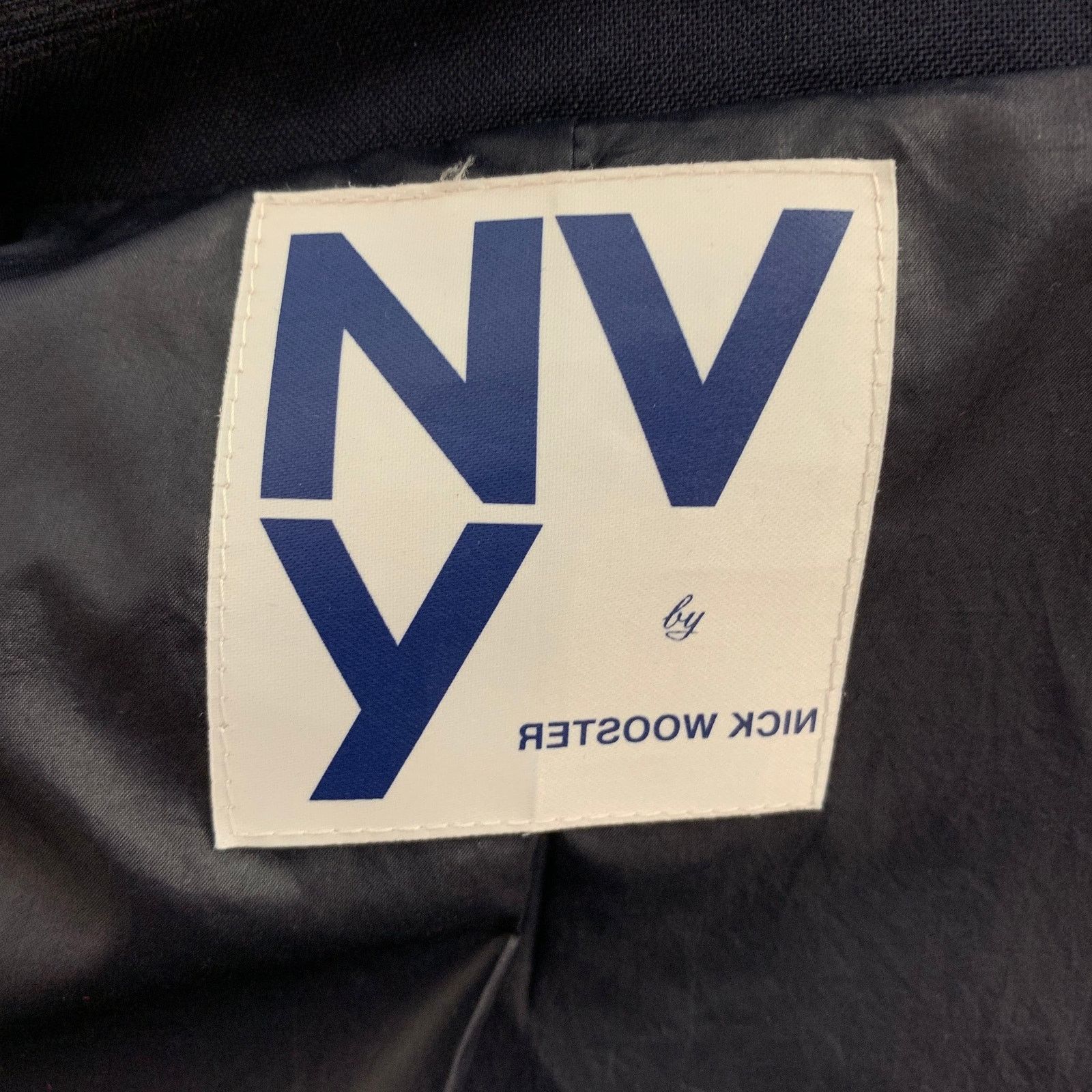 NVY Size L Navy Mixed Patterns Single Breasted Sport Coat Size 42R - 6 Thumbnail