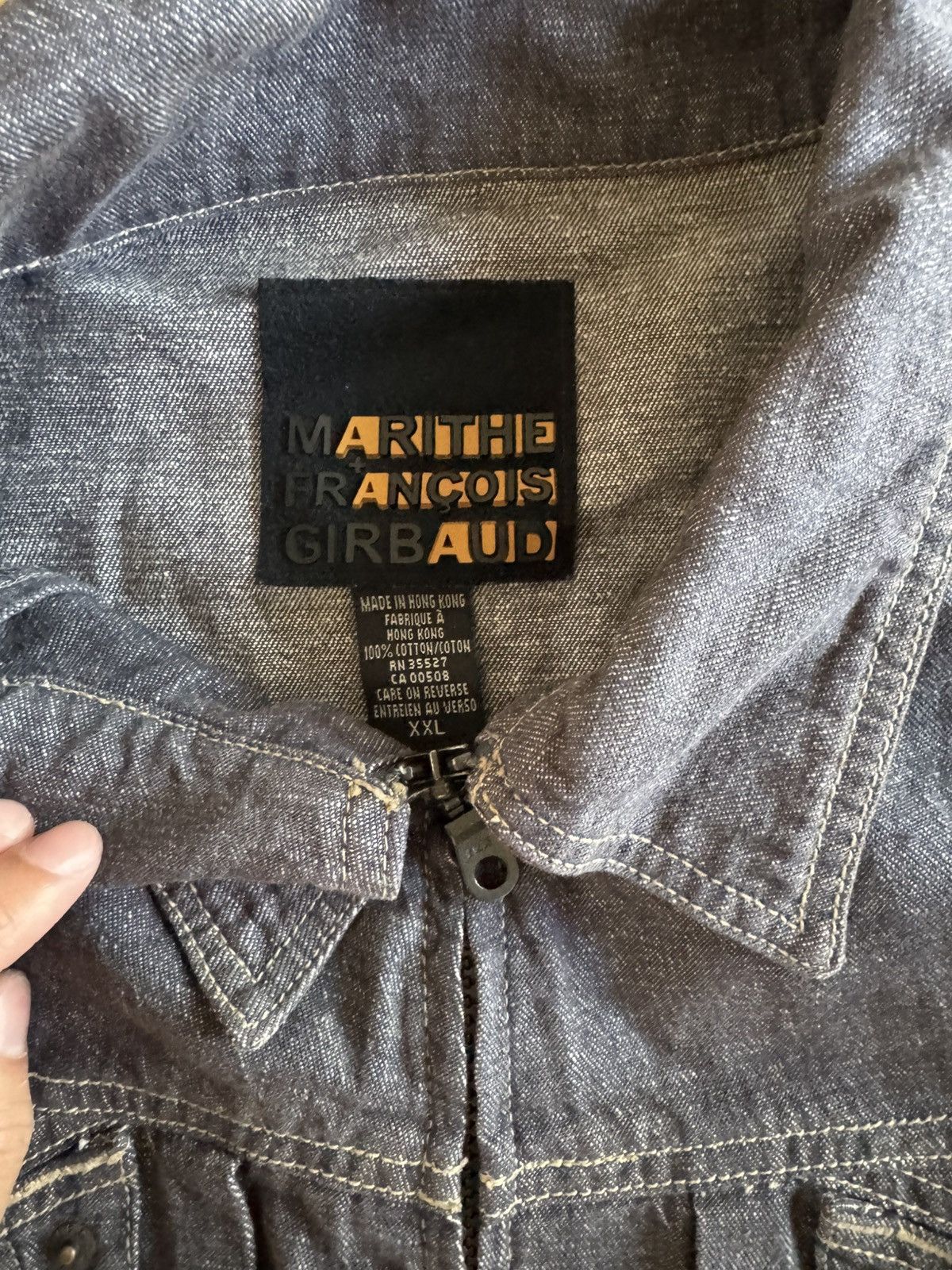 Marithe + Francois Girbaud Marith + Francis Girbaud Zip Up Denim Jacket Size US XXL / EU 58 / 5 - 4 Thumbnail
