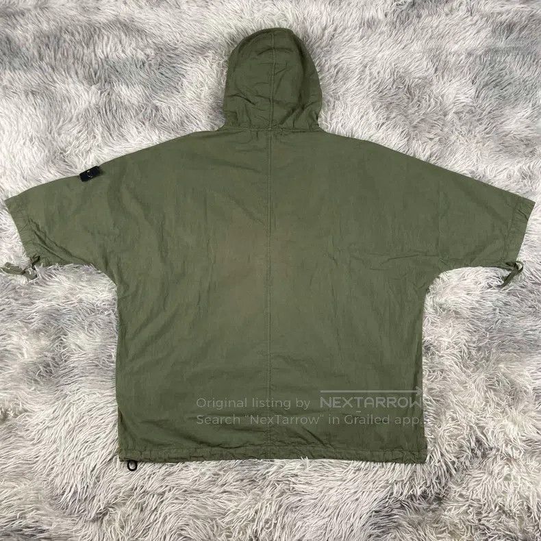 Stone Island Stone Island Green Hooded Zip-Up Pocket Short Sleeve Jacke Size US XL / EU 56 / 4 - 2 Thumbnail
