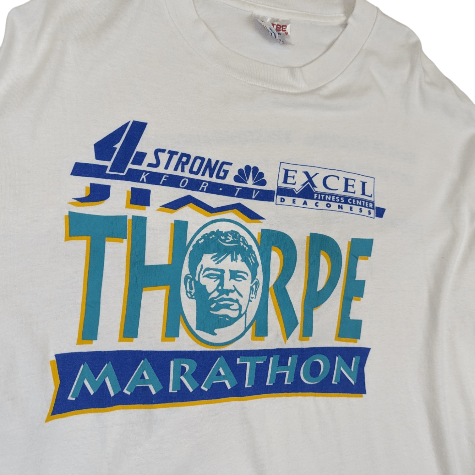 TEE JAYS 90's THORPE MARATHON Greek Boston Long Sleeve T-Shirt Size US XL / EU 56 / 4 - 5 Thumbnail