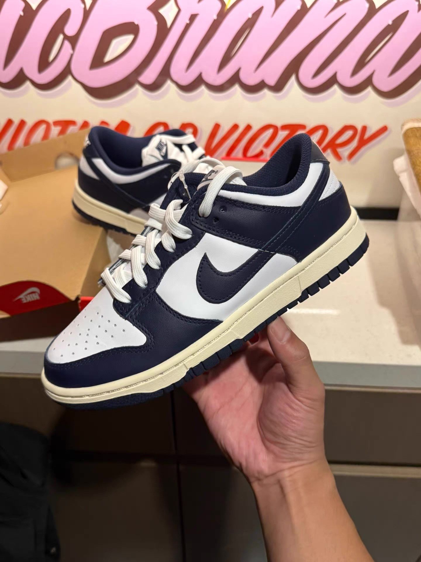 Nike Nike Dunk "Midnight Navy and White"sneakers, Ｑ20 Size US 7.5 / IT 37.5 - 3 Thumbnail