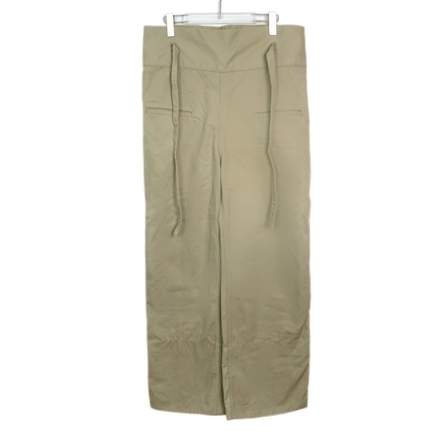 Loewe Loewe Womens High Waist Straight Leg Pants Khaki Cotton Size Size 36" / US 14 / IT 50 - 1 Thumbnail