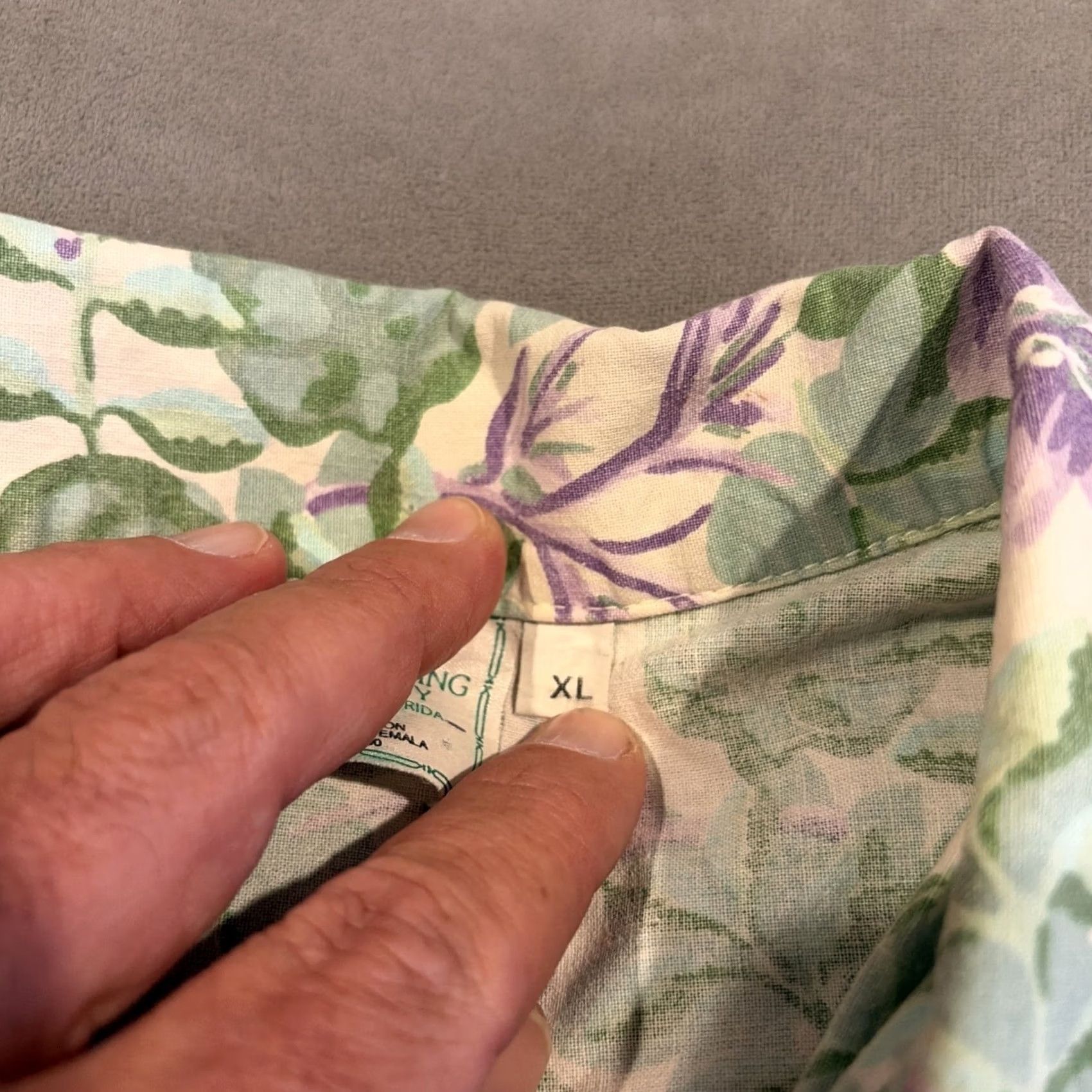 Pop Trading Company VINTAGE Tikal Trading Company Floral Hawaiian Shirt 100% Cotton Men's XL Green Hawaiian Floral ShortSleeve Collared Shirt Mens XL Size US XL / EU 56 / 4 - 4 Thumbnail