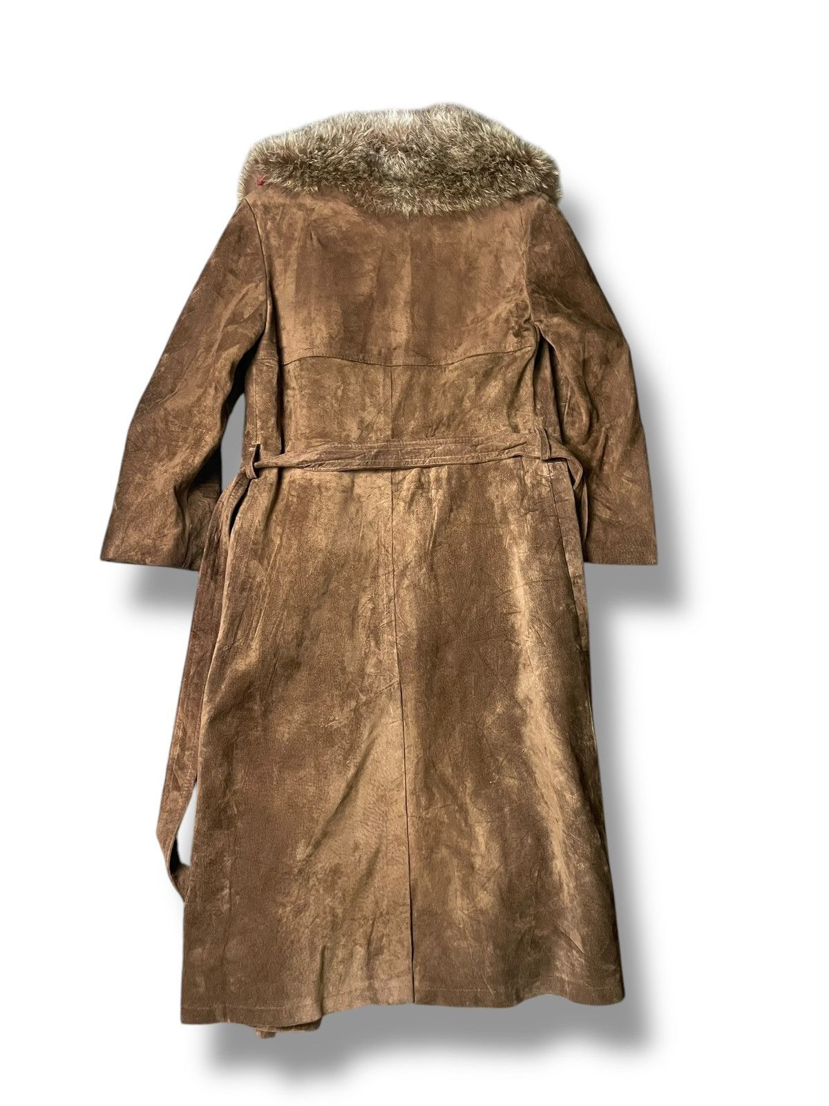 Japanese Brand × Saks Fifth Avenue × Vintage Saks Fifth Avenue Leather Suede Long Jacket (69) Size US XXS / EU 40 - 7 Thumbnail