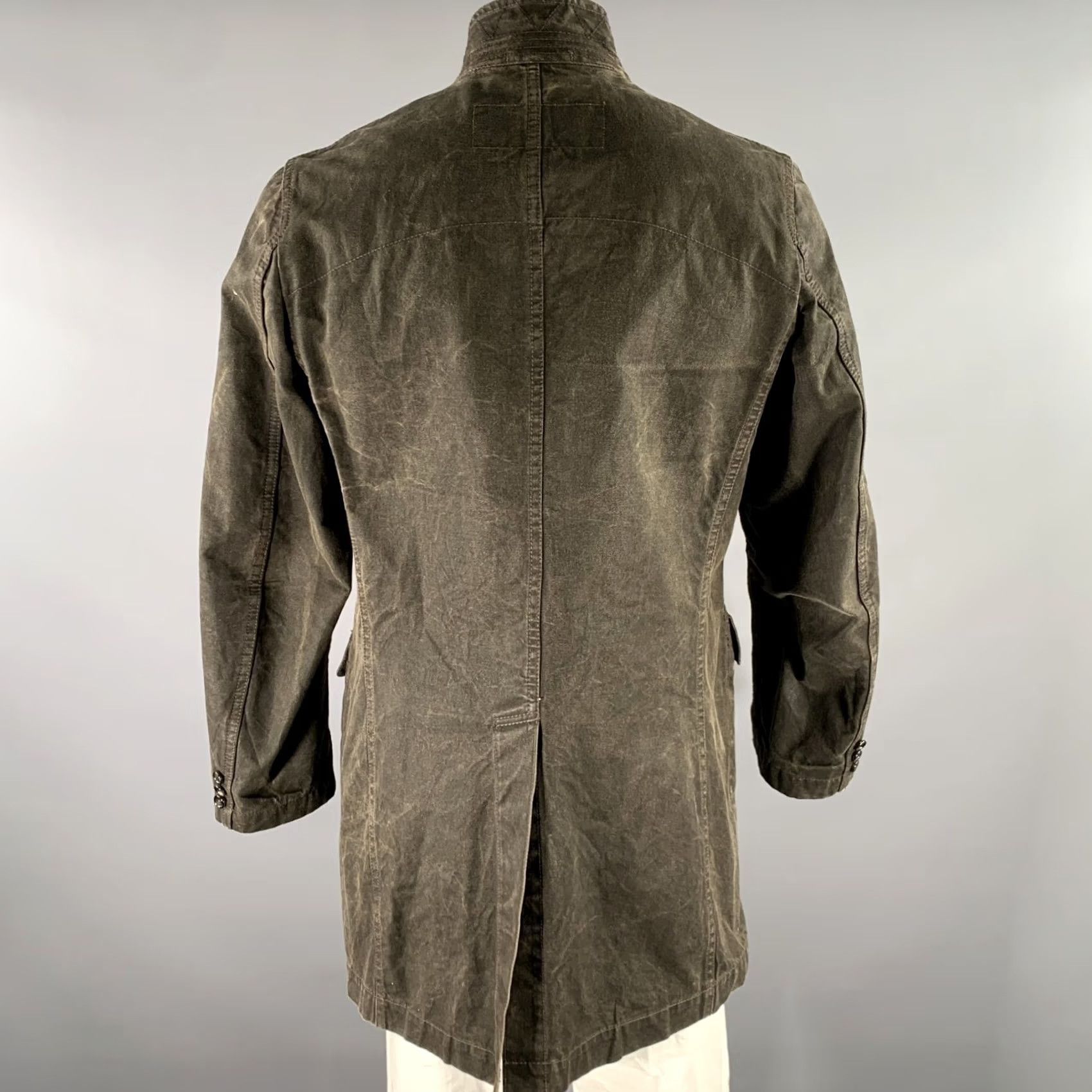 Comme des Garcons Girl COMME des GARCONS HOMME Size L Brown Distressed Cotton Peak Lapel Jacket Size US L / EU 52-54 / 3 - 5 Thumbnail