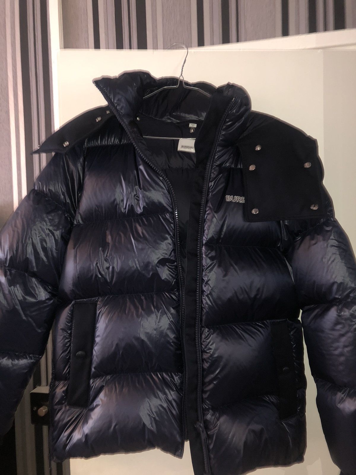 image of Burberry Puffer Jacket in Navy, Men's (Size Small)