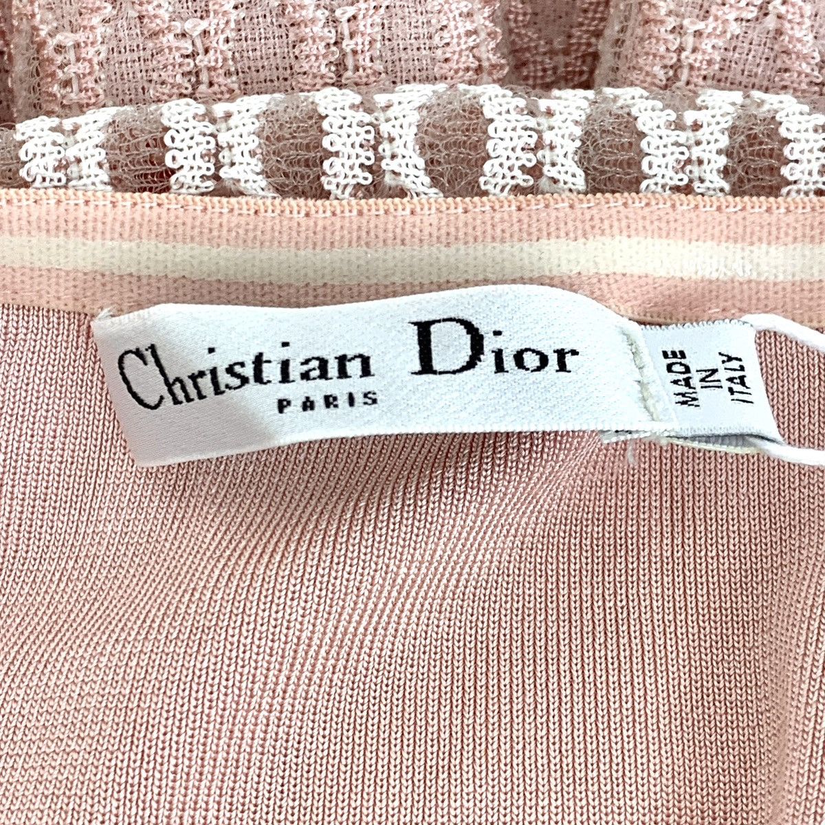 Dior Dior Pink Hollow Embroidered Sleeveless Knit Dress K26WX Size S / US 4 / IT 40 - 5 Thumbnail