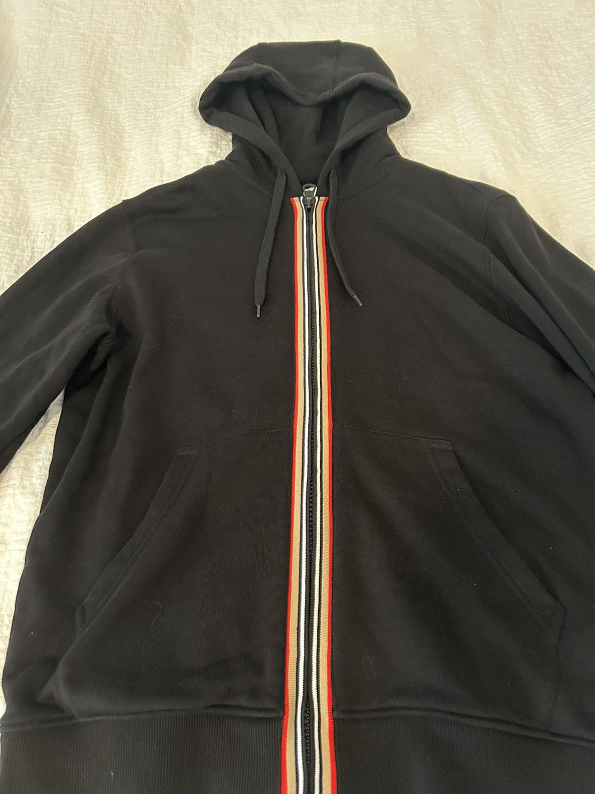 Burberry Burberry Stripe Zip up Hoodie Black Size US M / EU 48-50 / 2 - 3 Thumbnail