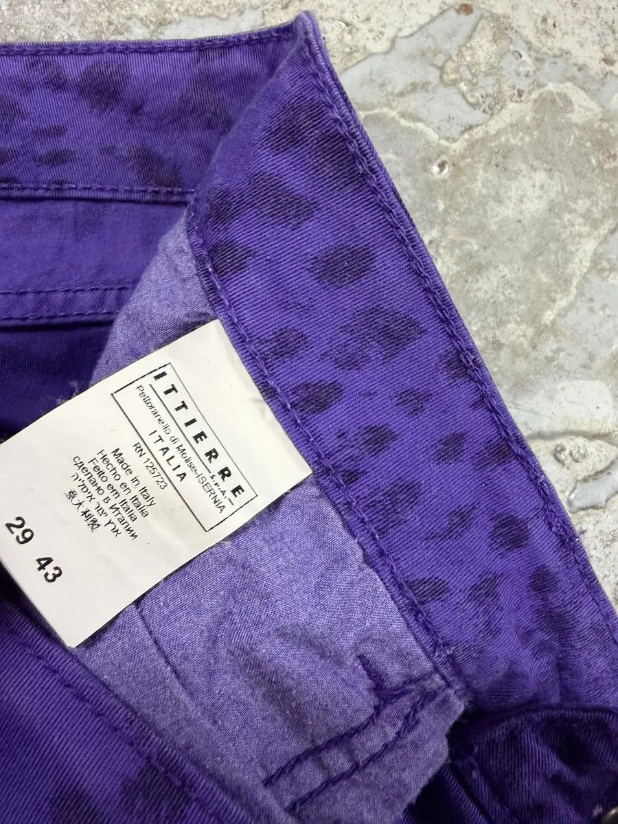 Just Cavalli SS2009 Cavalli Leopard Purple & Black Slim Pants Size 26" / US 2 / IT 38 - 6 Thumbnail
