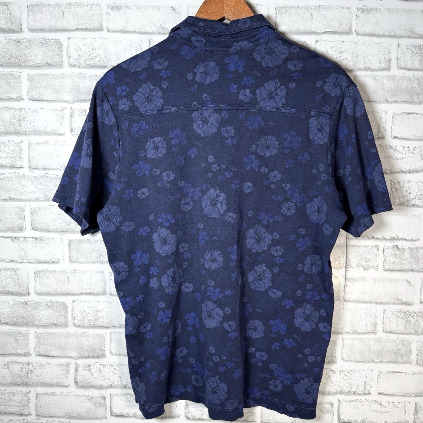 Tommy Bahama TOMMY BAHAMA Blue Flower Print Polo Shirt Adult Size S 100% Pima Cotton Mens Size US S / EU 44-46 / 1 - 5 Thumbnail