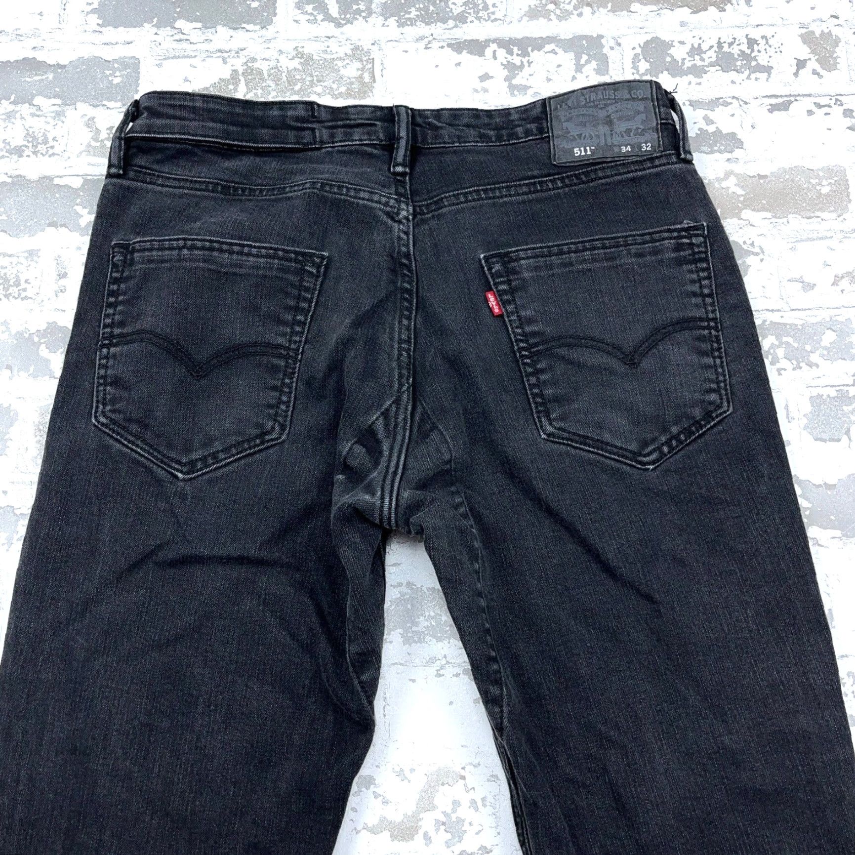 Levi's Levi's Levi's 511 Jeans Men 34x32 Slim Fit Straight Black Wash Denim Pants Skater Logo 5-Pocket Mens Regular 34in Inseam Jeans Pants Size US 34 / EU 50 - 4 Thumbnail