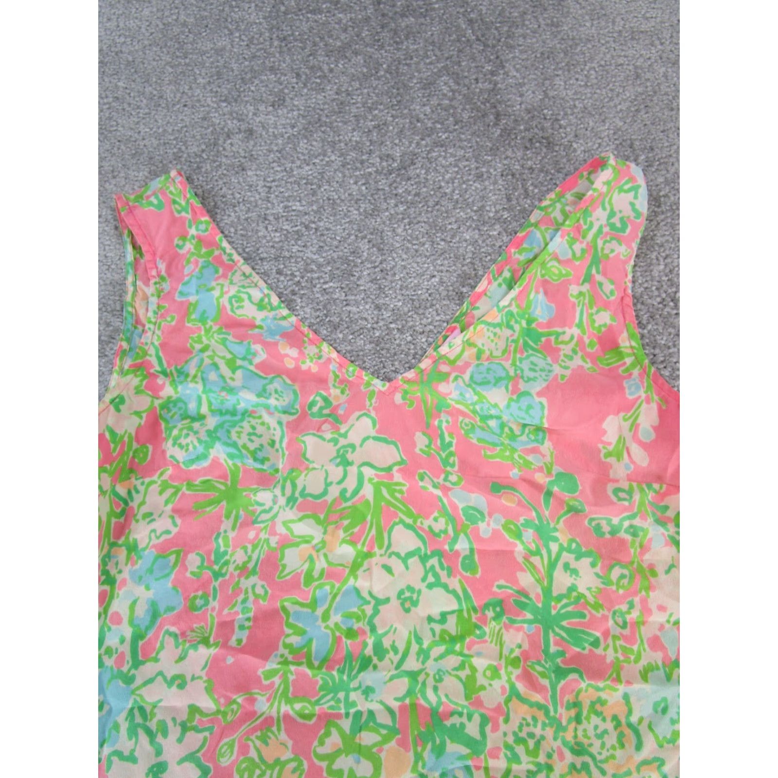 Lilly Pulitzer Lilly Pulizter Top Womens Small Pink Green Blue Floral Size S / US 4 / IT 40 - 2 Thumbnail