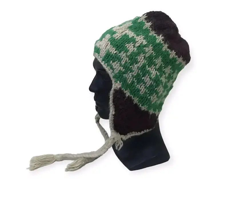 Japanese Brand × Kapital × Vintage Japanese Brand Grace Knit Earflap Beanie Hat Size ONE SIZE - 1 Thumbnail