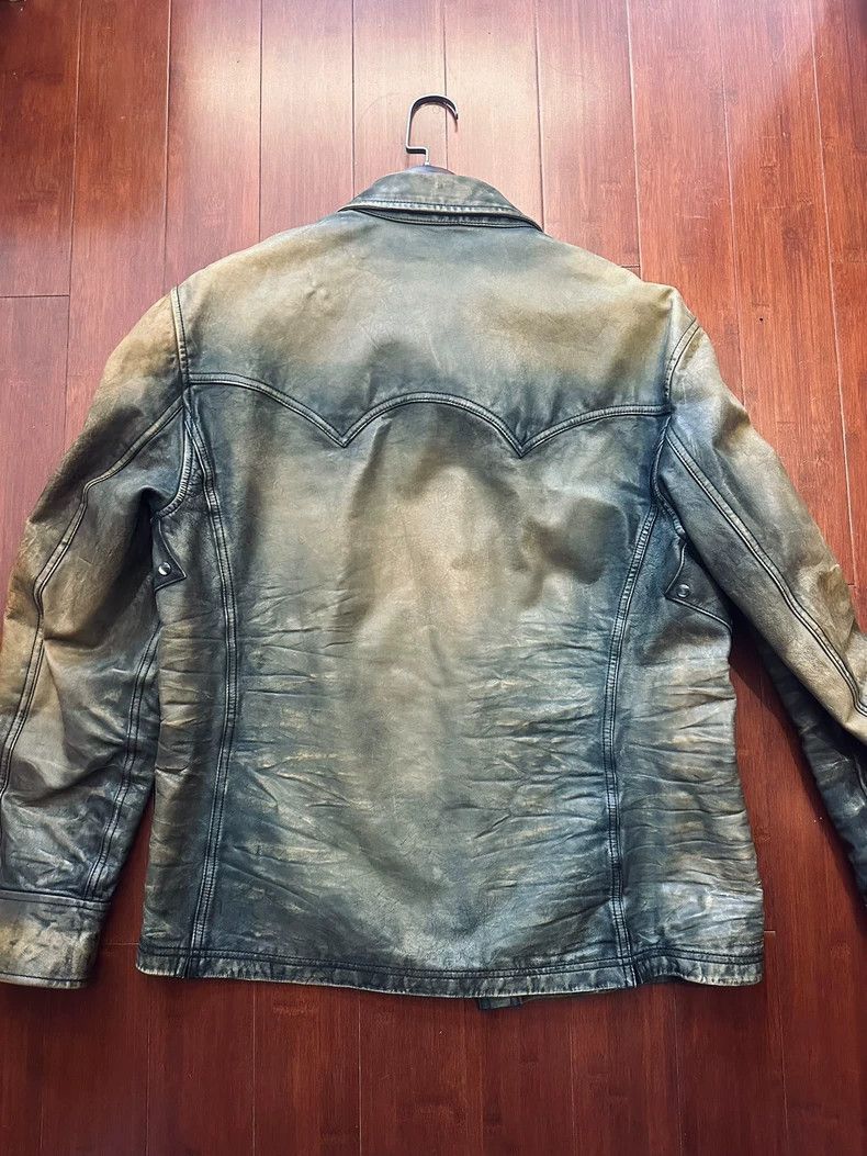 RRL Ralph Lauren RRL Ralph Lauren Black Label Governor's Leather Shirt Size US L / EU 52-54 / 3 - 6 Thumbnail