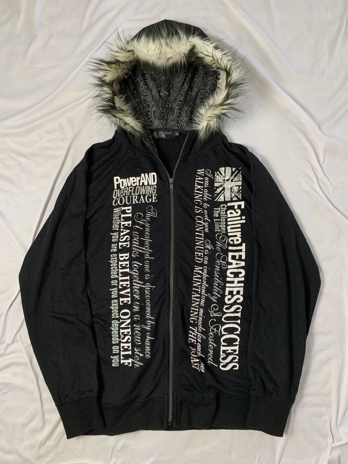 Le Grande Bleu (L.G.B.) Fur hoodie japanese style beaumont carr vkei grunge punk Size US L / EU 52-54 / 3 - 3 Thumbnail