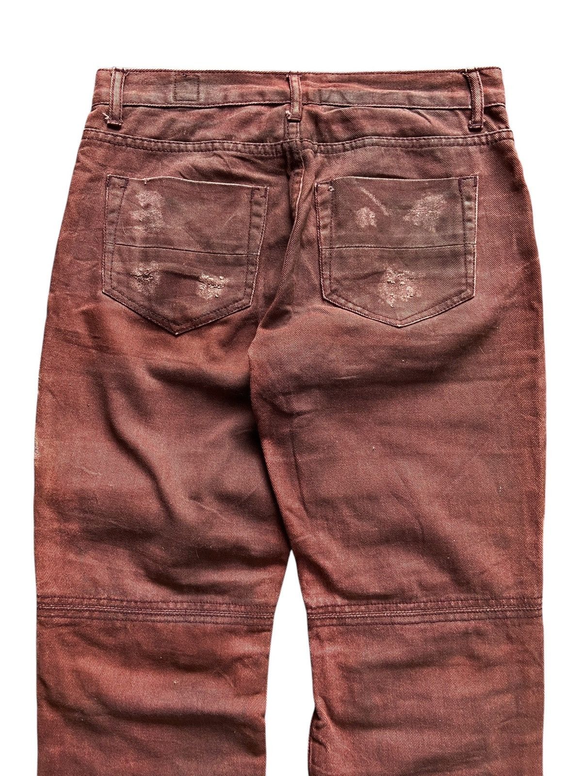semanticdesign SEMANTIC DESIGN DISTRESSED PUNK STREET RED DENIM Size US 30 / EU 46 - 15 Thumbnail