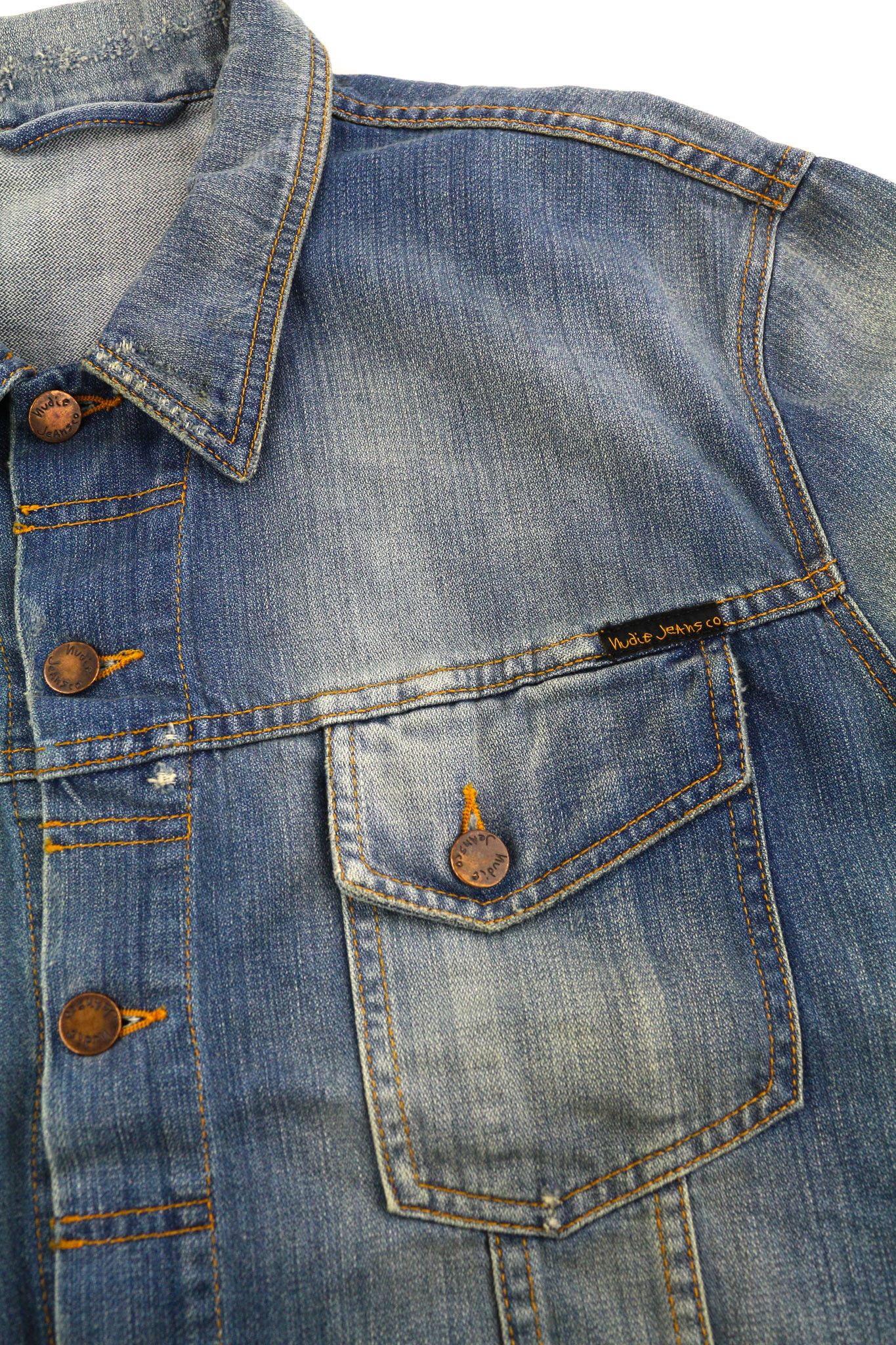 Nudie Jeans PERRY 2XL Organic Bright Broken Mid Blue Washed 82441 Size US XXL / EU 58 / 5 - 6 Thumbnail