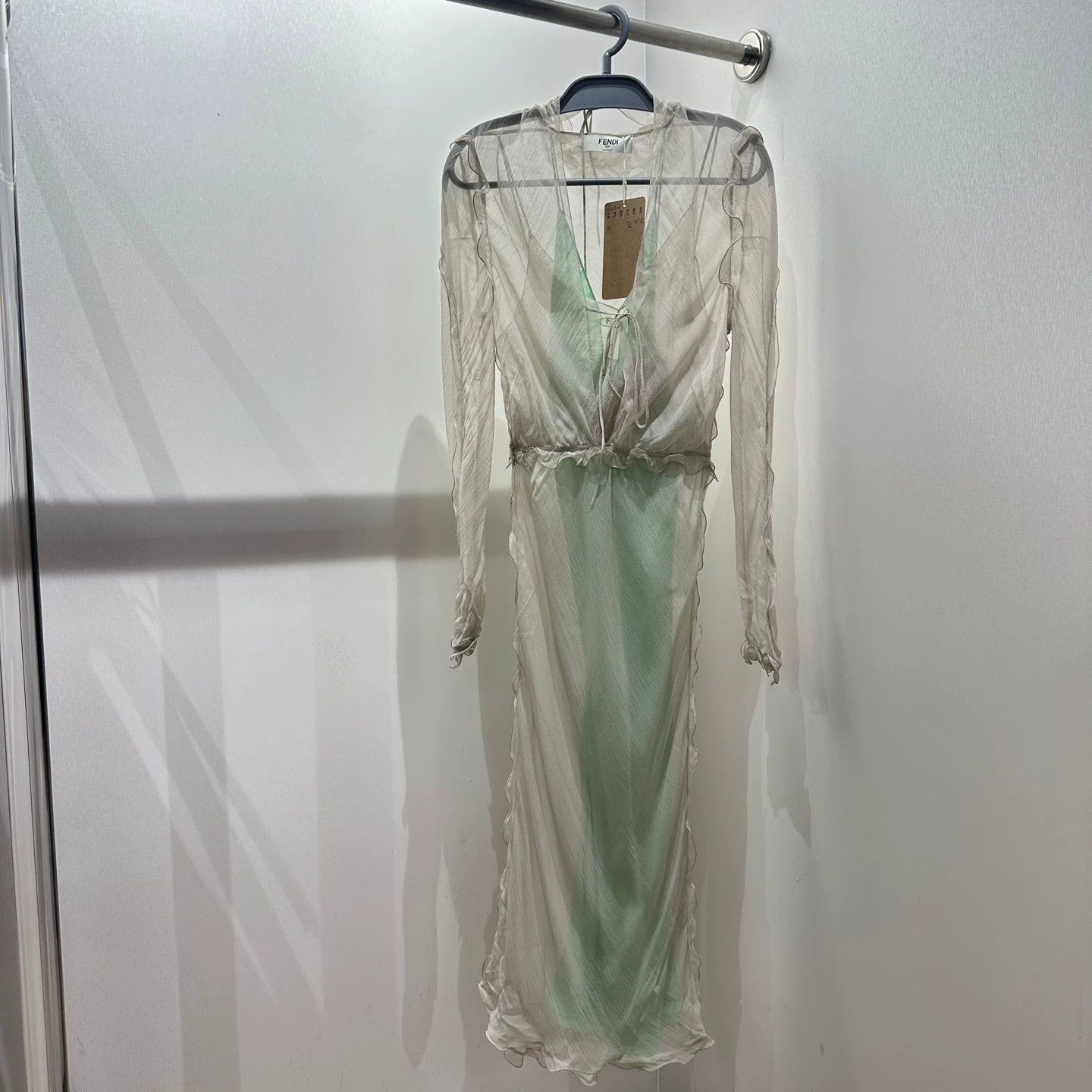 Fendi Fendi mar566 tulle cutout silk dress IT 38 Size XS / US 0-2 / IT 36-38 - 1 Thumbnail