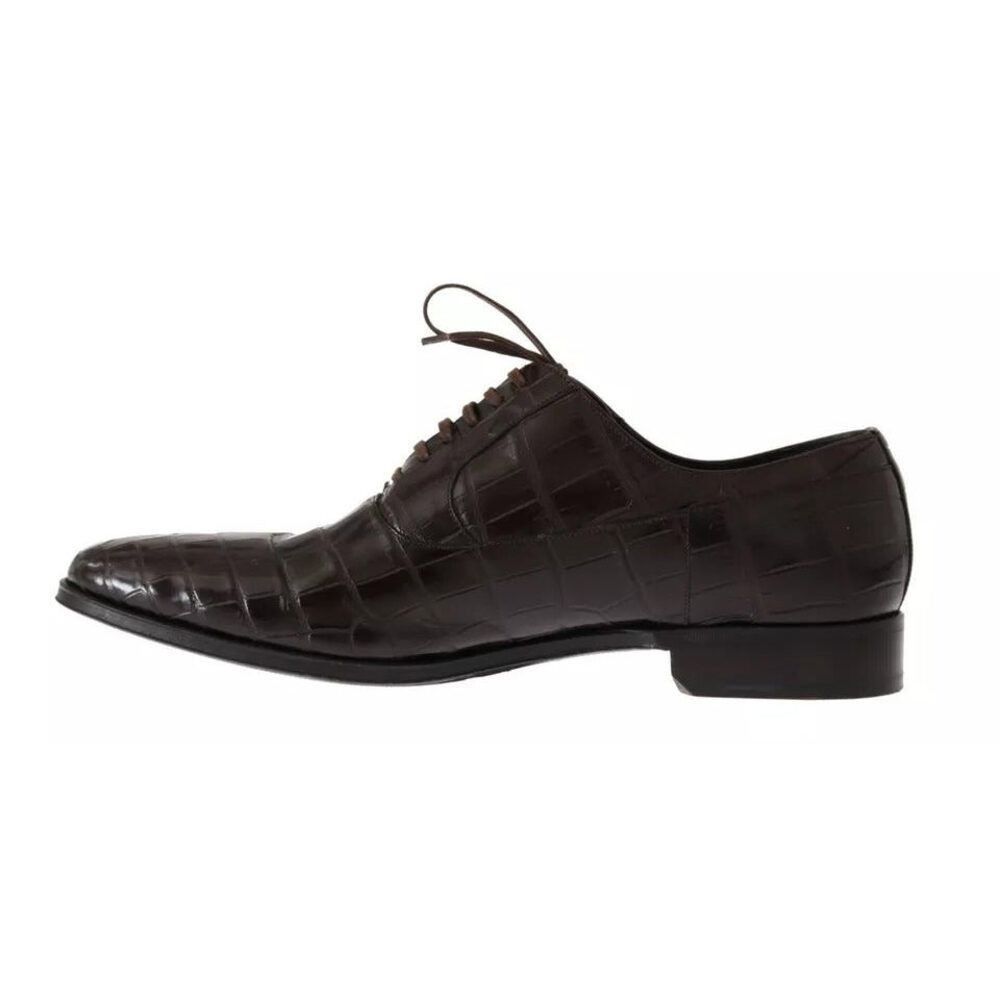 Dolce & Gabbana Dolce & Gabbana Brown Patterned Leather Dress Formal Shoes Size US 11 / EU 44 - 6 Thumbnail