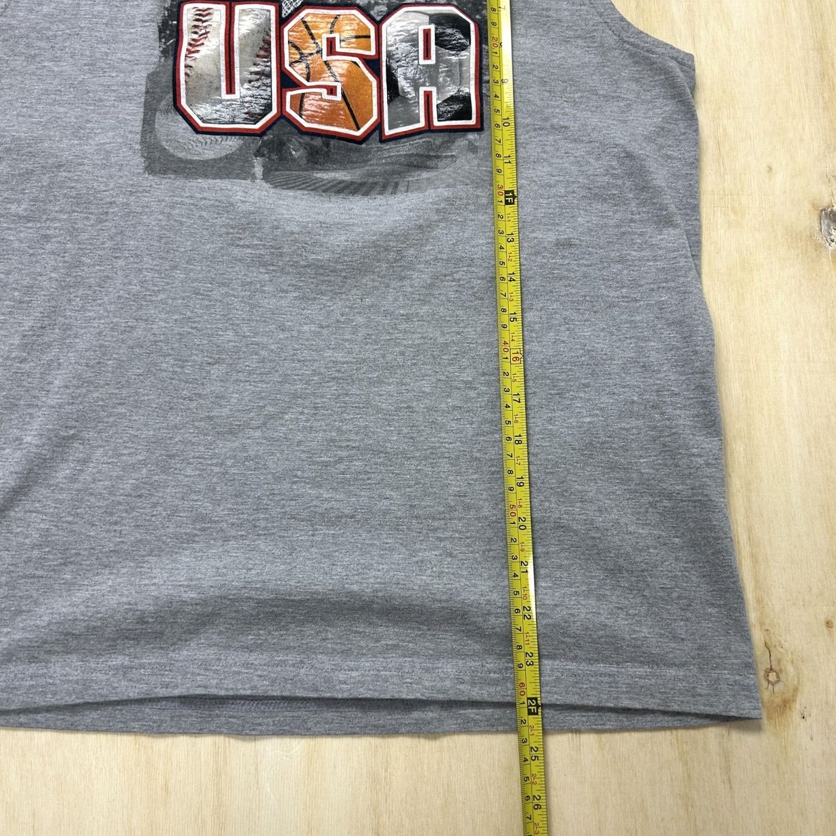 Vintage VINTAGE USA Sports Tank Mens Medium Gray Sleeveless Basketball Baseball Tank Top Size US M / EU 48-50 / 2 - 4 Thumbnail